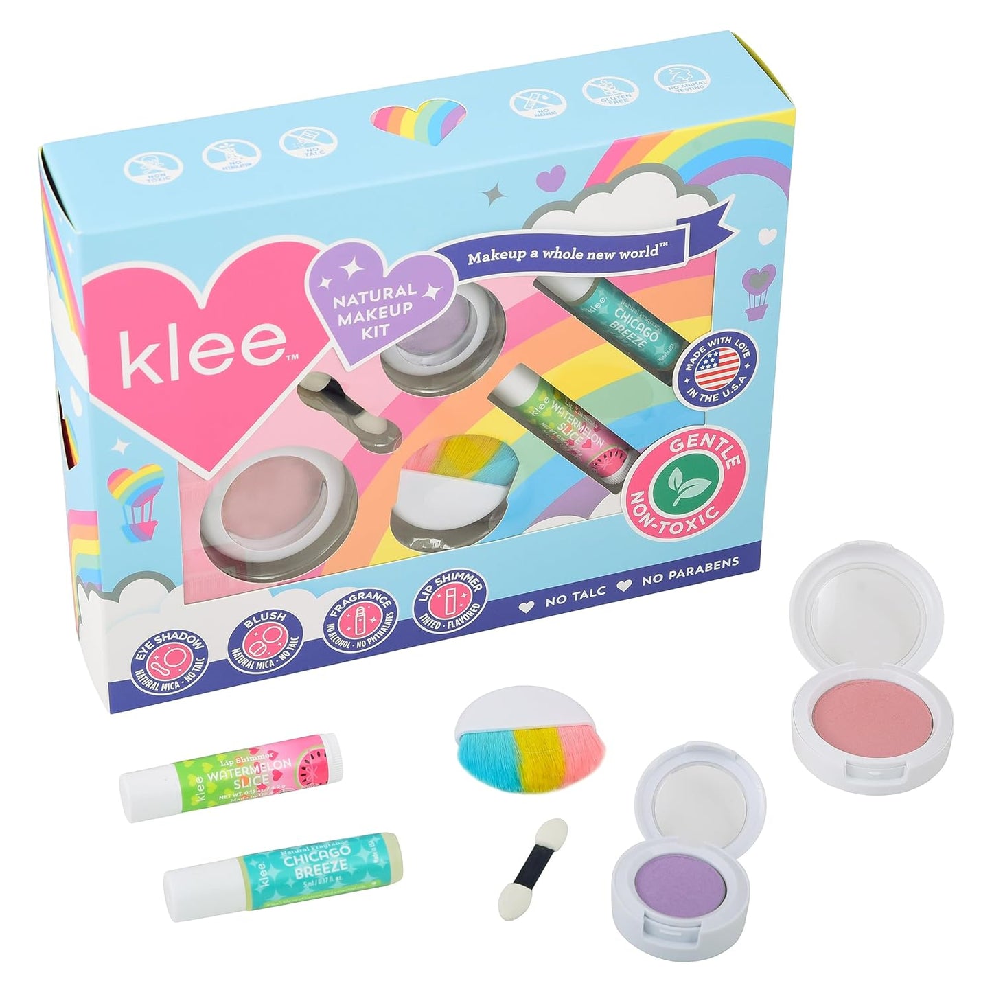 Klee Naturals Mineral Makeup Kit. Gentle and Non-Toxic. Kid-Friendly. Made in USA. (Sun Comes Out)