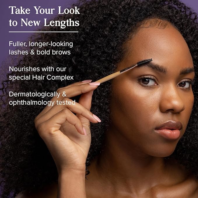 HERITAGE STORE Castor Oil Serum Volumizing Treatment for Fuller, Longer Looking Eyelashes, Bold Brows - Ophthalmology Tested Lash Serum w/Organic Castor Oil, Black Castor Oil, Biotin, Vegan, 0.42oz