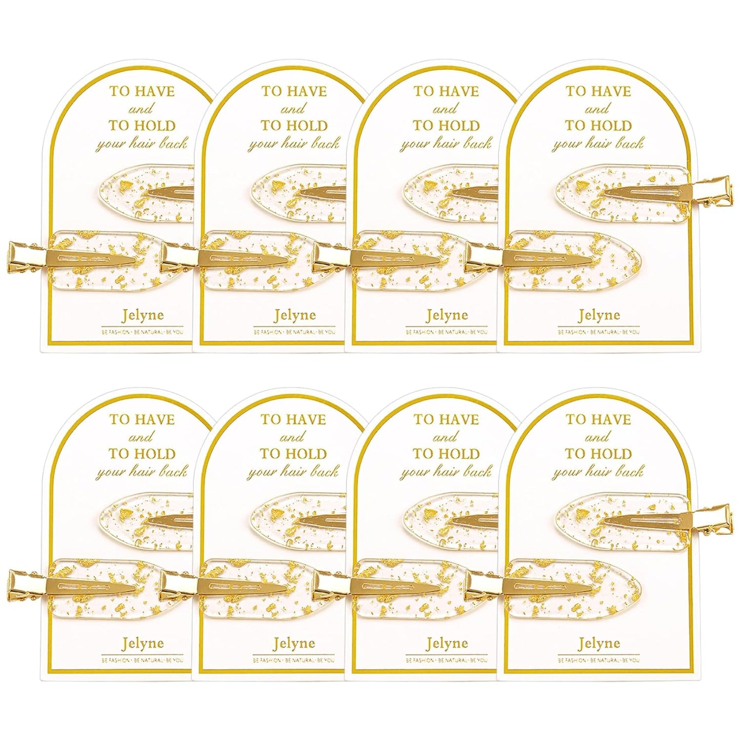 16PCS No Bend Hair Clips and Glitter Gold Bangs Clips - Makeup Ready Hair Setting Kit with Bridesmaid Proposal Gift