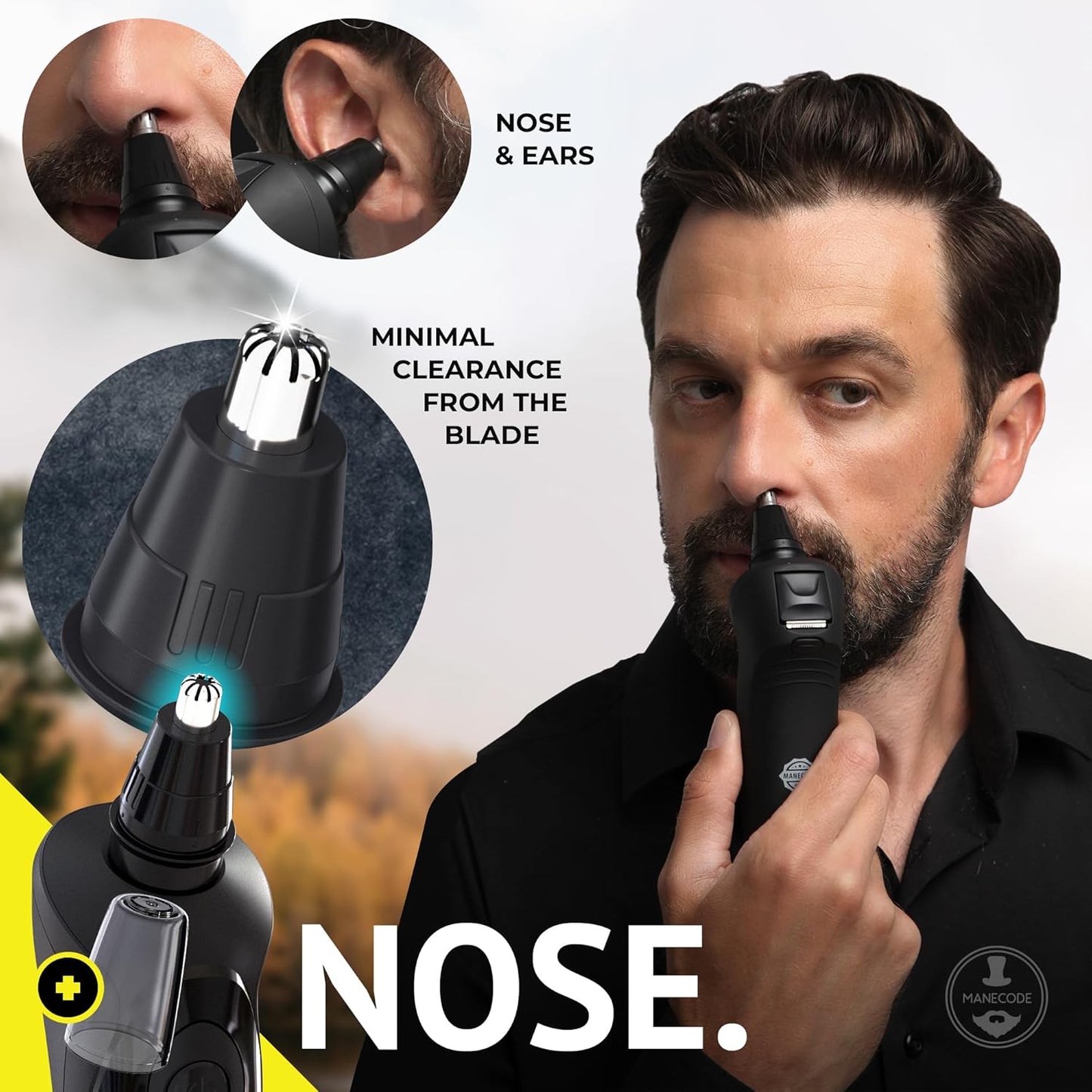 MANECODE® 7-in-1 Electric Razor for Men - Shaver with Floating 8 Contouring Technology® and IQ Cleaning Sensor®