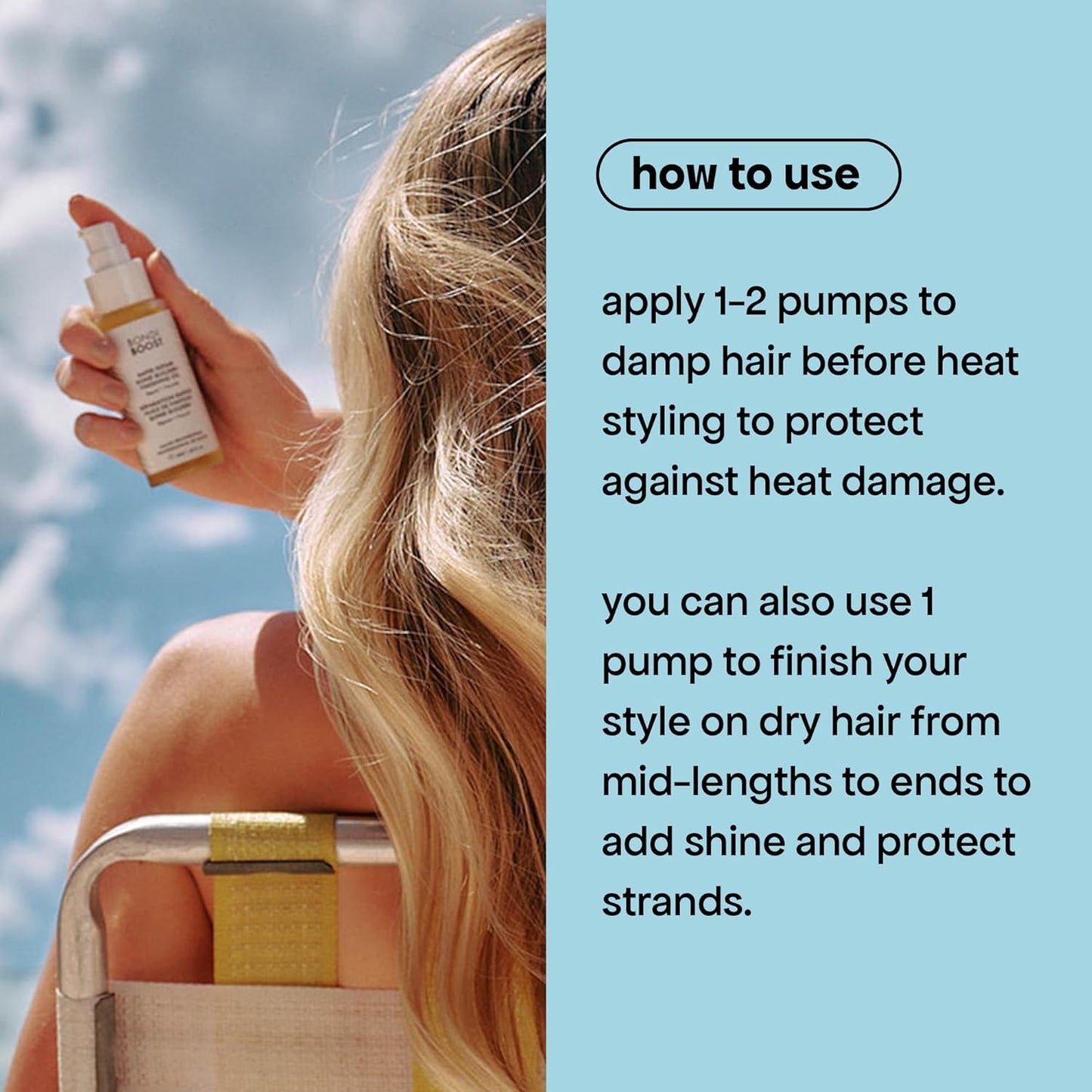 BONDIBOOST Rapid Repair Bond Builder Oil + Heat Protection [1.86 fl oz], Hair Oil for Damaged Hair, Strengthening & Nourishing Formula for Smoother + Healthier + Shinier Results