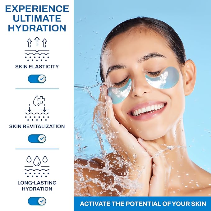 Under Eye Patches for Puffy Eyes and Dark Circles – Hydrating Eye Mask with Hyaluronic Acid Collagen & Caffeine – Skin Care for Women and Men 30 pairs