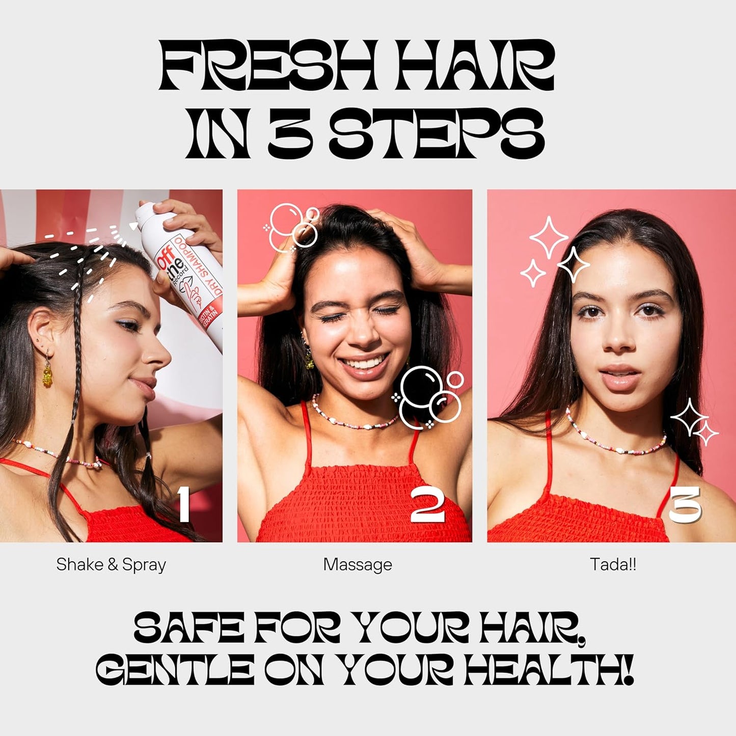 OFF THE RECORD Dry Shampoo - Cherrylicious Delight | Volumizing & Frizz Control | Biotin + Keratin | Smoothness, Shine, and Hair Care | 10.65 oz