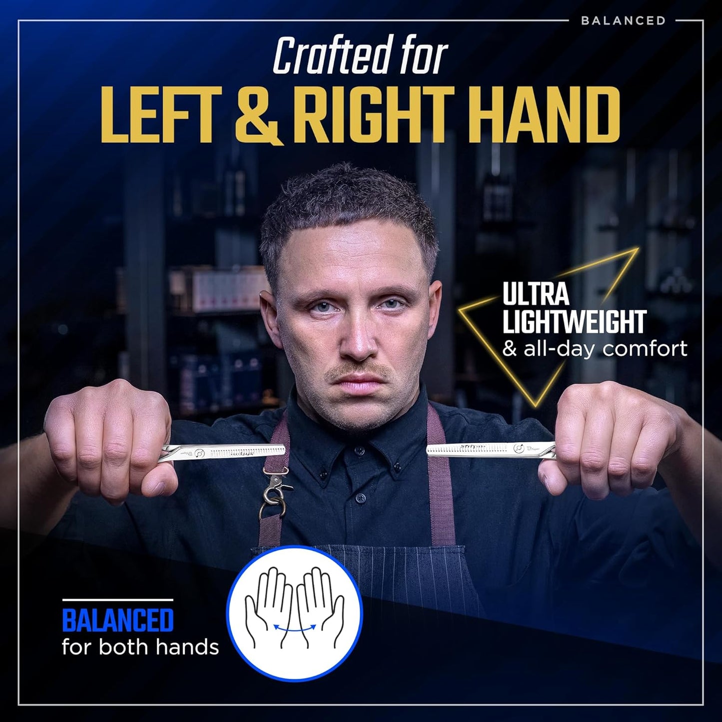 Fagaci Hair Thinning Scissors 5.5" with 440C Steel, Extreme Sharpness & Precise Cuts Texturizing Shears, Barber Thinning Shears, Hair Cutting for Women & Men, Slim Blades Texturizing Scissors