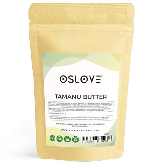 Tamanu Butter 8 oz Natural Moisturizer for Skin and Hair | Great for keeping whipped body butters soft and fluffy, lotions, salves and cremes