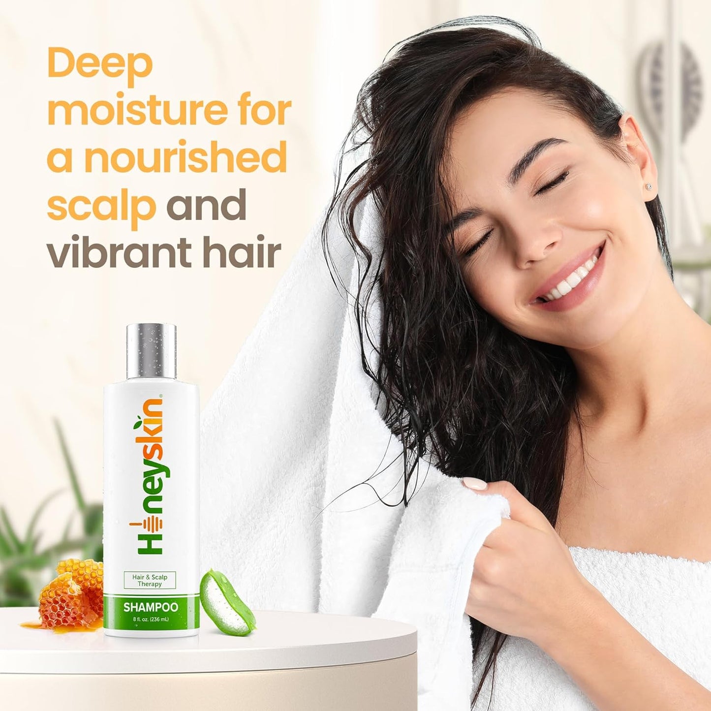 Hair Growth Shampoo for Women with Manuka Honey - Best Shampoo for Thinning Hair and Hair Loss - Sulfate-Free Shampoo for Color-Treated hair and Dry Scalp Hydrating Shampoo (8 oz)