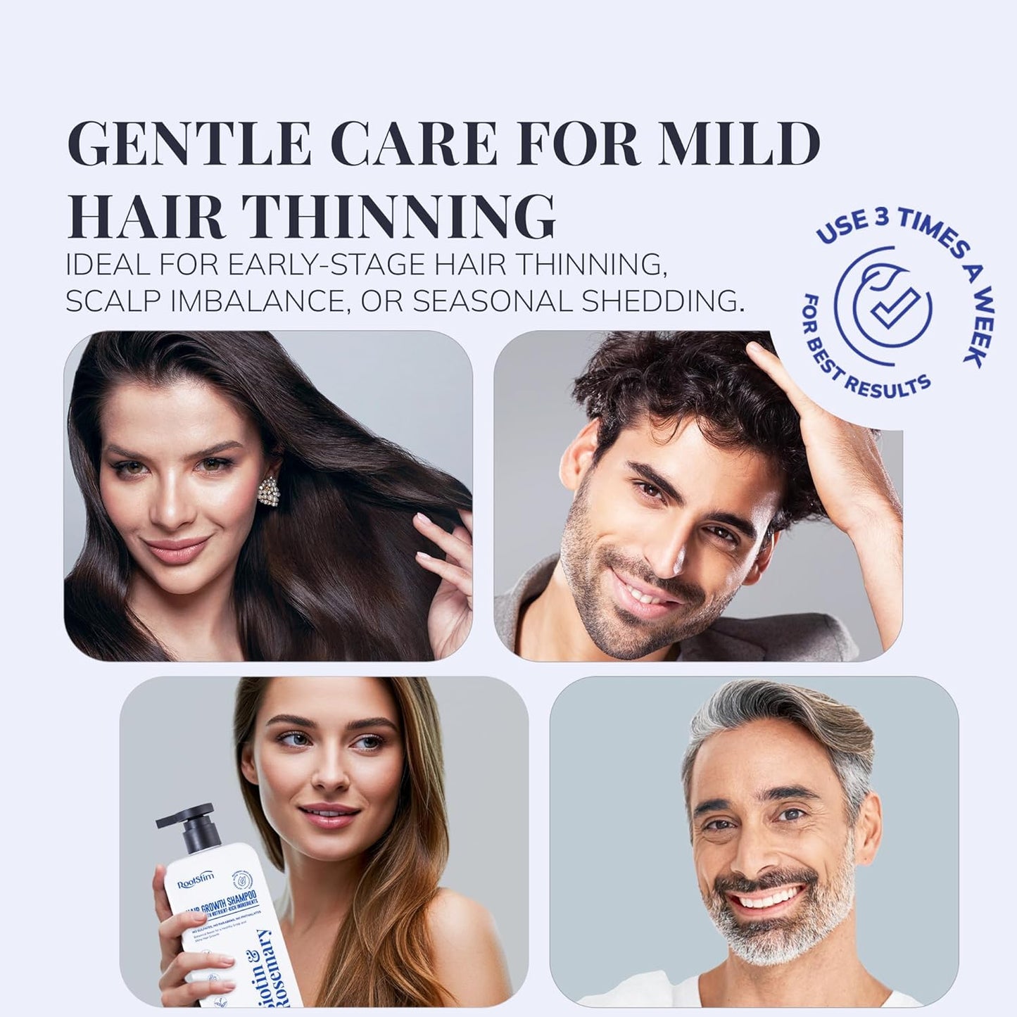 Biotin & Rosemary Shampoo for Hair Growth: Hair Loss Shampoo for Thinning Hair Infused with Nutrient Rich Ingredients for Hair thickening Sulfate Free 10 fl oz