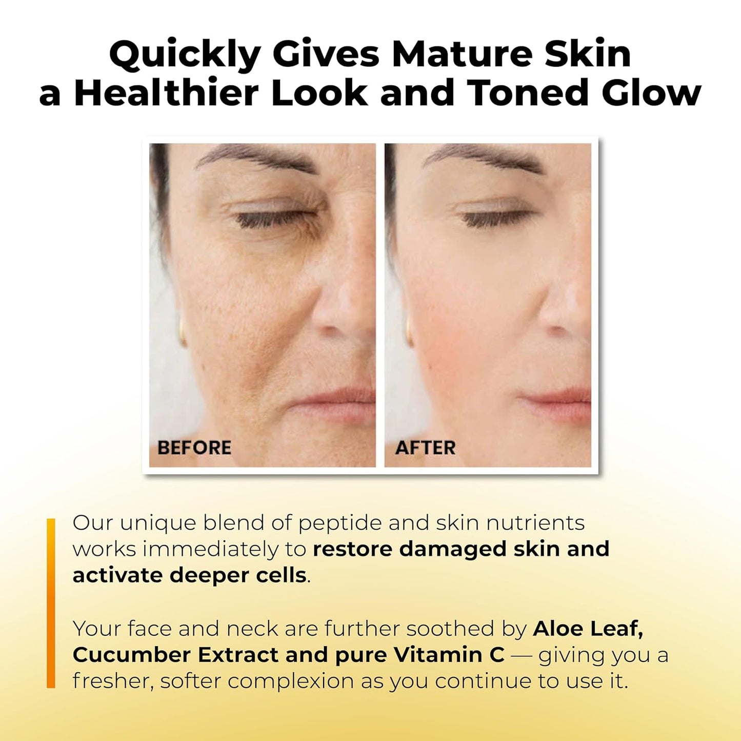 Vitamin C Serum for Face, Peptide Serum with Hyaluronic Acid for Anti-Aging, Face Hydrating, Deep Wrinkle Repair & Firming for Fine Lines, 30ml