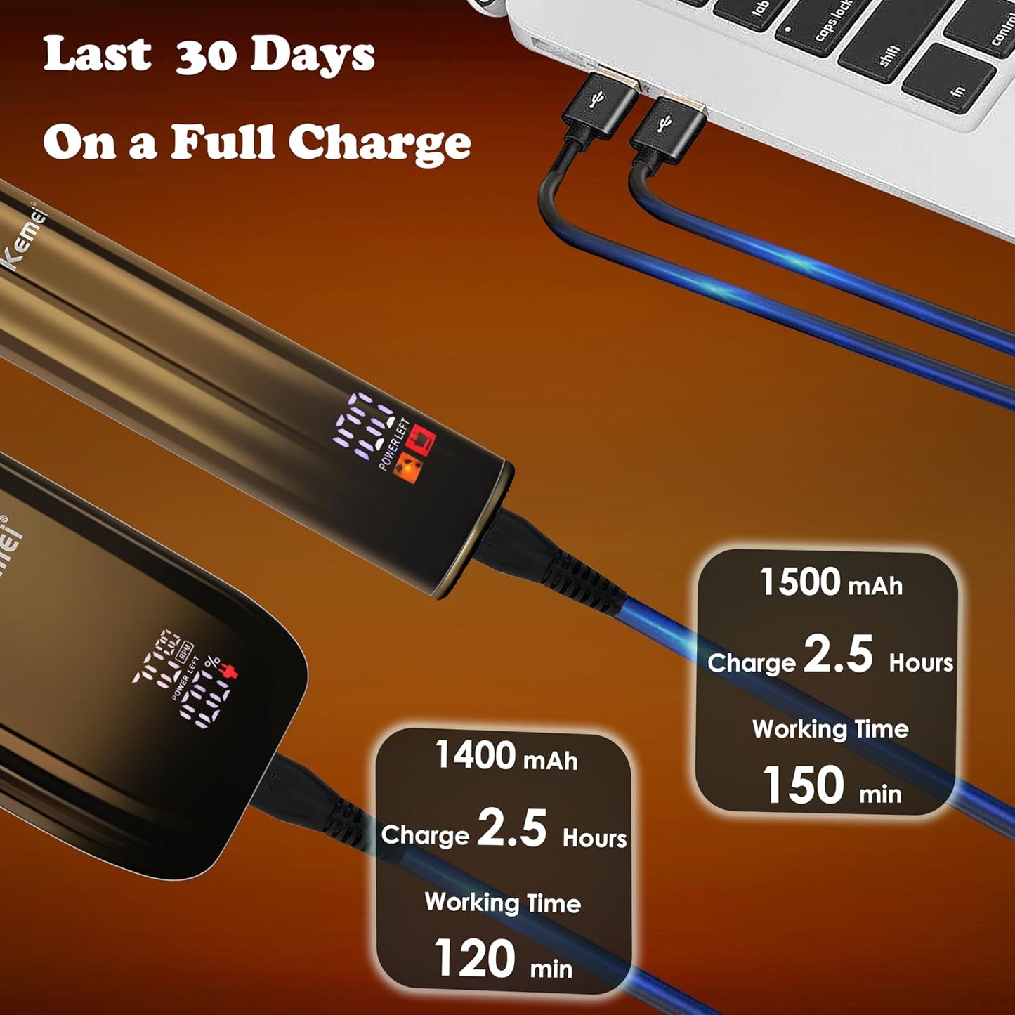 KEMEI Foil Shavers,Bald Head Shaver,Electric Razor for Men,with Hair Trimmer Barber Trimmers Waterproof Cordless