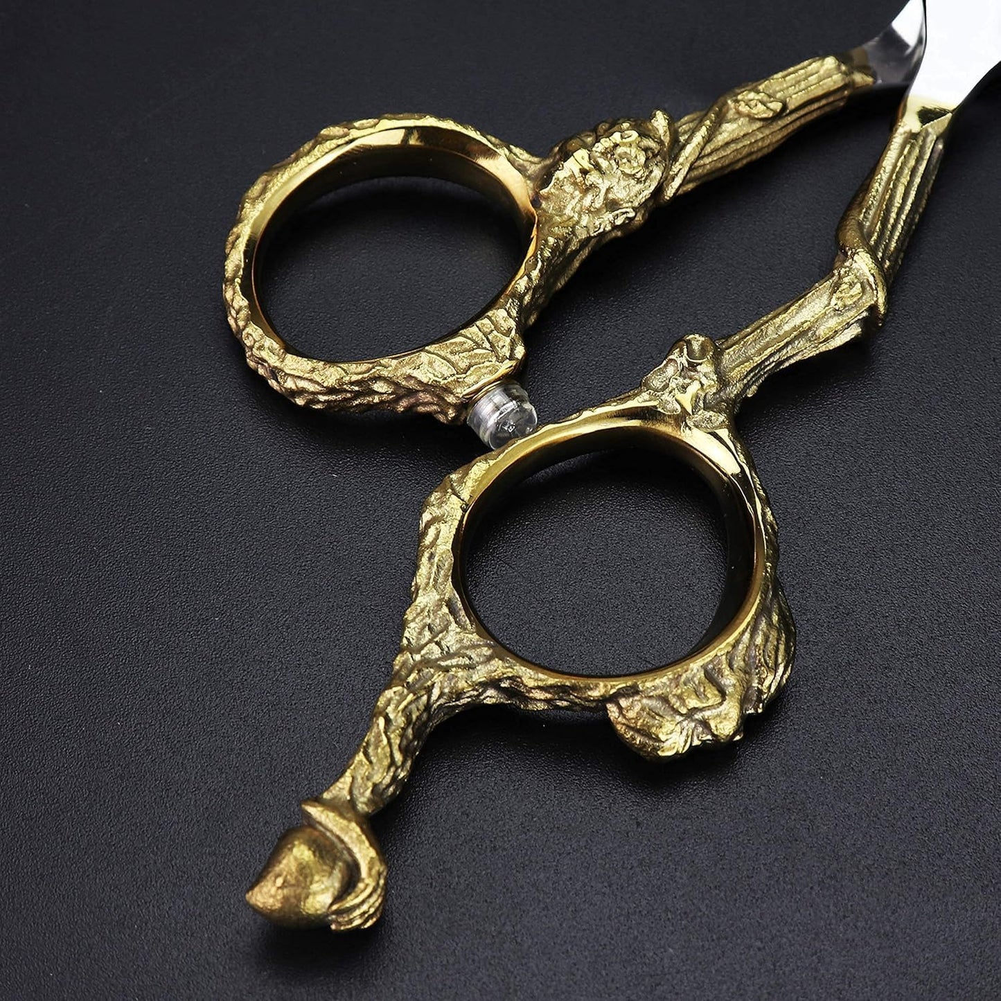 Professional hair barber scissors Japanese material steel 440c, hairdresser barber shop hair clipper (Silver《set》)