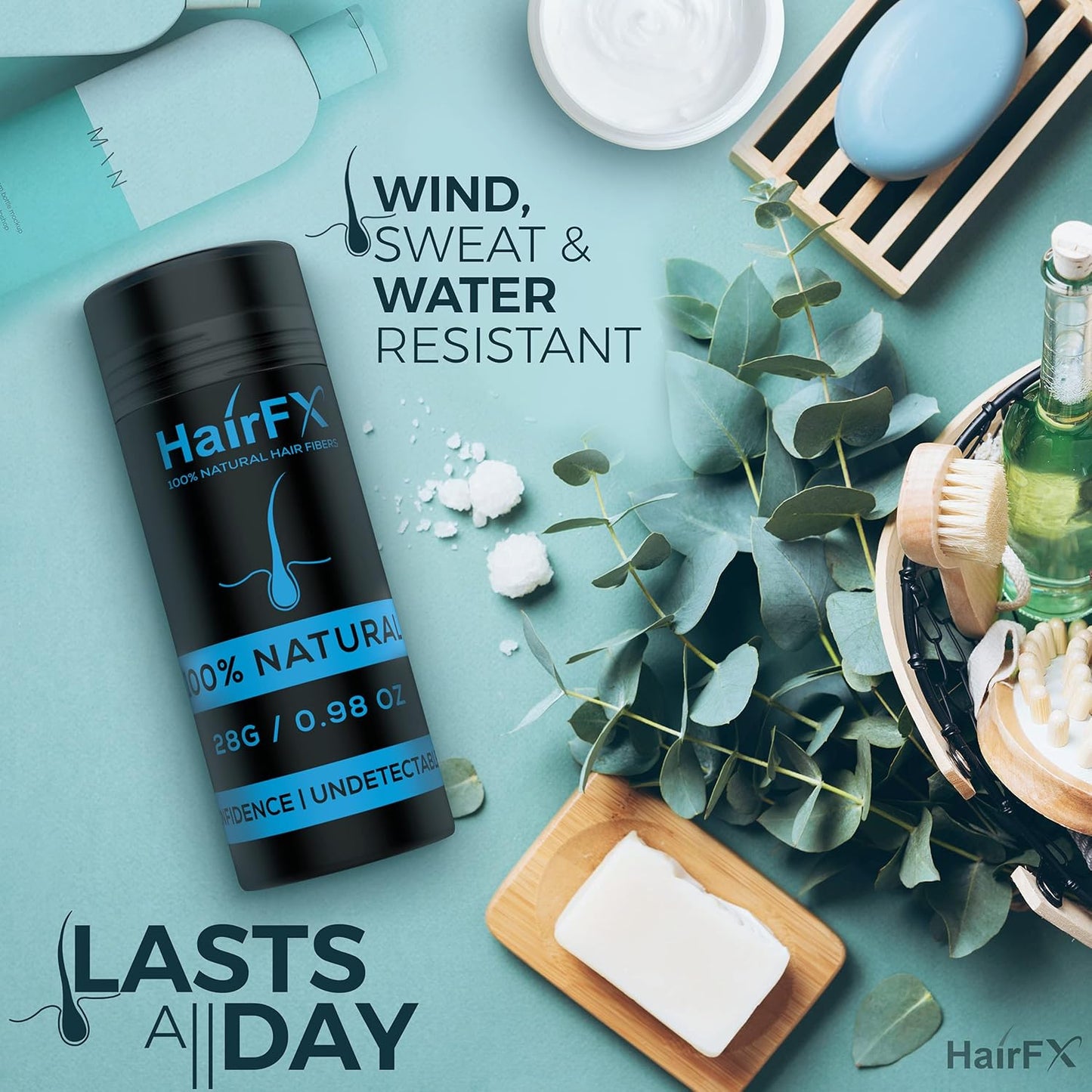 Hair Fibers for Thinning Hair (DARK BROWN) Undetectable & Natural - Giant 28g Bottle – Hair Thickener + Instant Thicker Fuller Hair - Completely Conceals Hair Loss in 15 Seconds for Women & Men