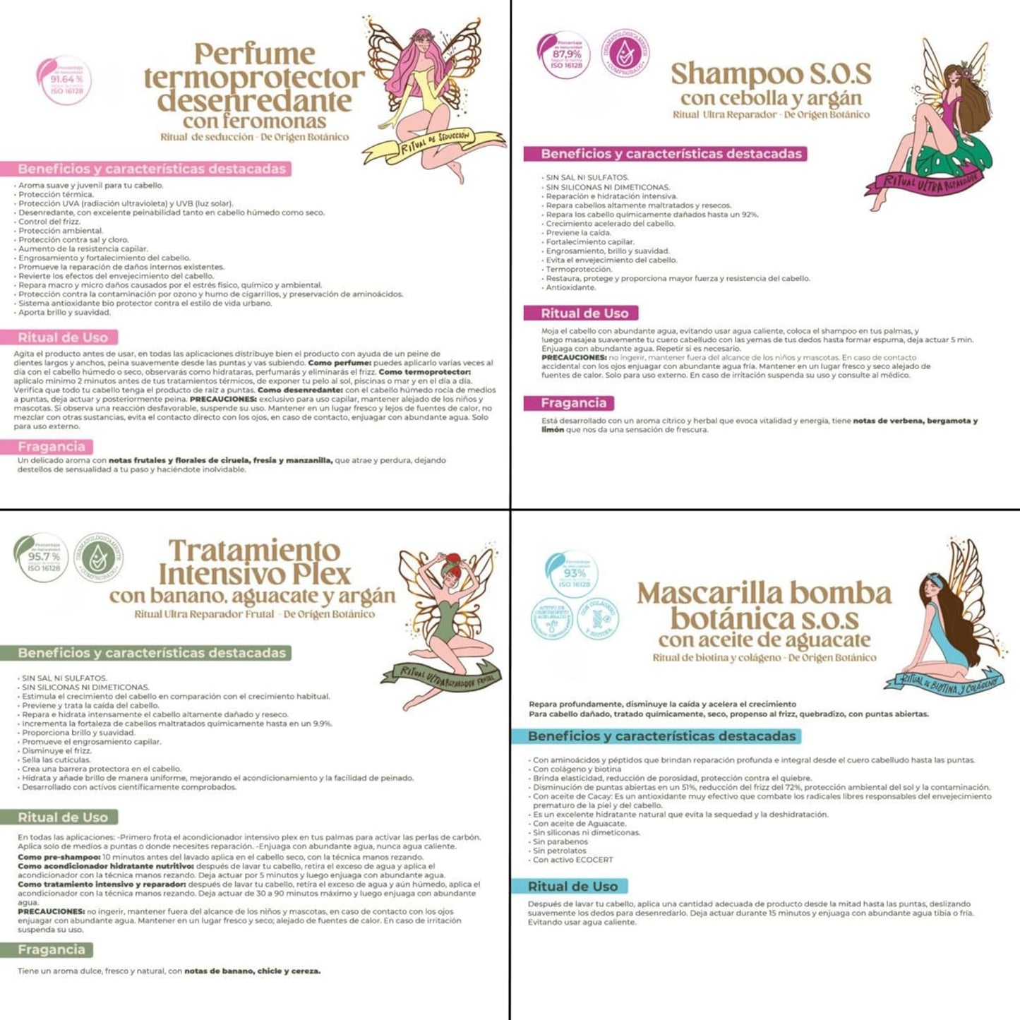 Aftercare for Ritual Botánico Keratina Orgánica | Treatment to Straighten, Repair and Relax Hair | All Natural, Organic & Vegan Ingredients | Product of Colombia | 4 Piece Kit