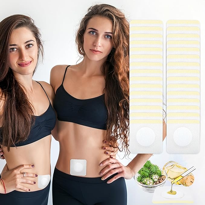 45 Pcs Disposable Castor Oil Patches for Belly Button,White Castor Oil Pack Belly Wrap Cover