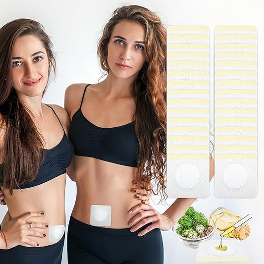 45 Pcs Disposable Castor Oil Patches for Belly Button,White Castor Oil Pack Belly Wrap Cover