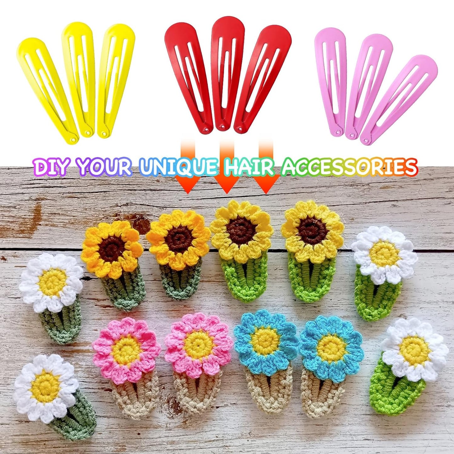 150pcs Hair Clips, 50 Colors Hair Barrettes for Girls, Funtopia 2 Inch Colorful Snap Hair Clips with Storage Case, Non Slip Metal Barrettes for Women Girls Toddler Kids Teens