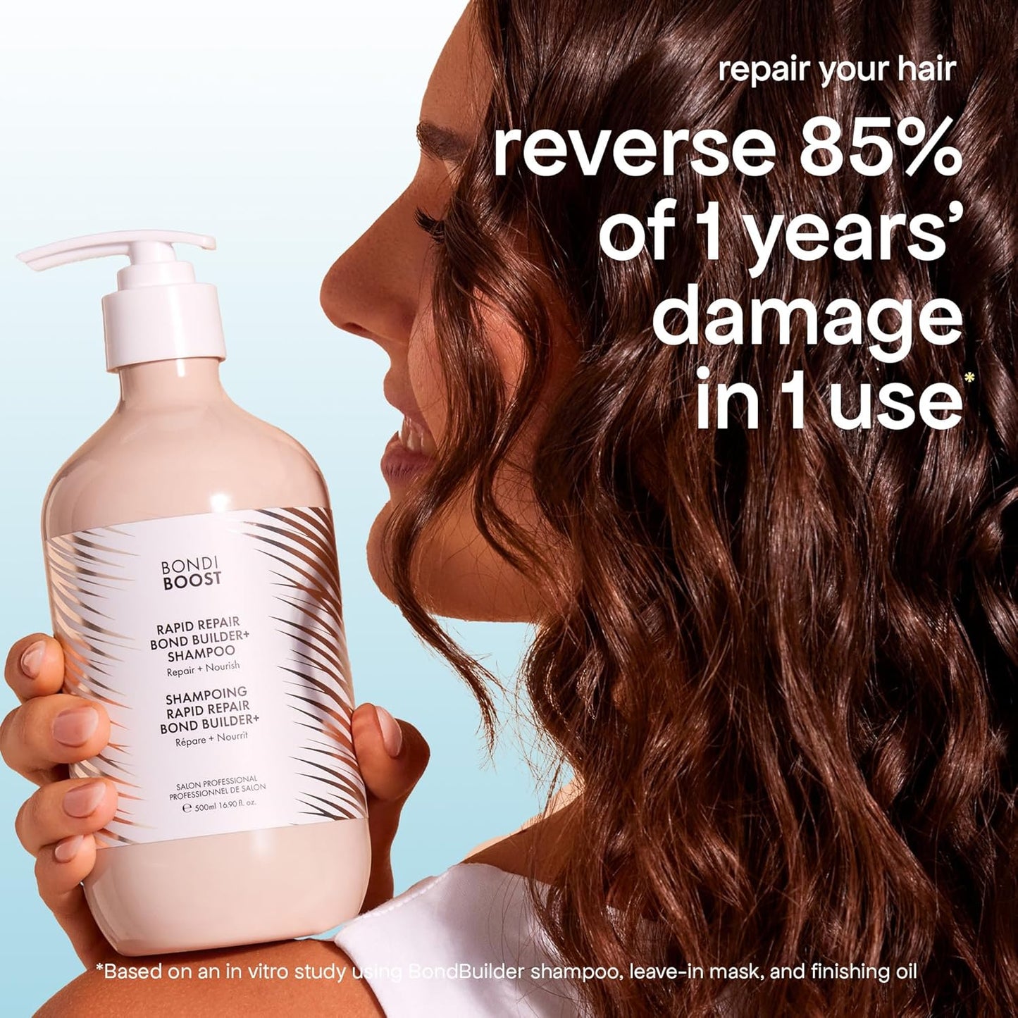 BONDIBOOST Rapid Repair Bond Builder + Shampoo for Damaged Hair [10.14 fl oz], Strengthening Formula for Restoring + Rebuilding Hair, Deep Conditioning + Nourishing Treatment for Healthier Results