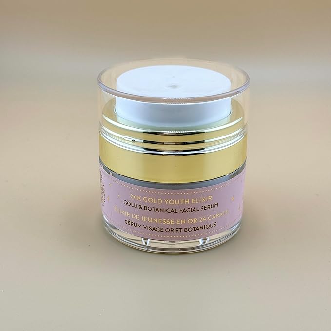 24K Gold Botanical Peptide Face Serum, Anti-Aging, Fine Line Wrinkle Reduction, Youthful Skin, Smooth Texture, Rejuvenating Serum, Hydration, Tightening, Luxury, Skincare, Essence