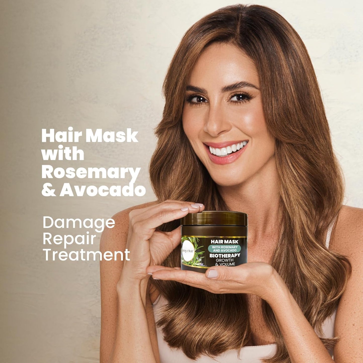 Anyeluz Hair Mask – Rosemary and Avocado Extracts, Intensive Hydration and Strengthening, Damage Repair Boost