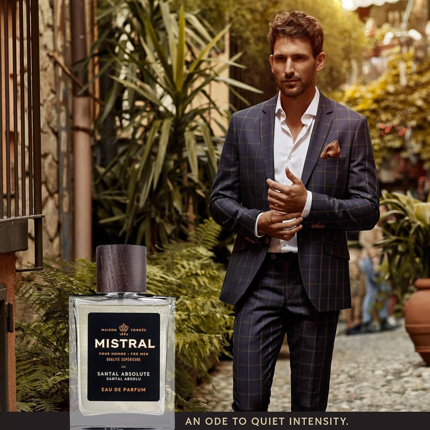 Mistral Men’s Cologne – Santal Absolute Eau de Parfum | Warm & Woody Masculine Scent with Cinnamon, Musk, Patchouli & Sandalwood | Cruelty-Free & Long-Lasting Cologne for Men, Made in France - 3.4 Oz