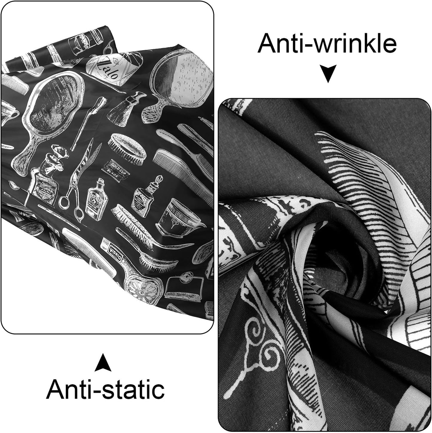 SATINIOR 6 Pcs Professional Salon Barber Capes Waterproof Hair Cutting Capes with Neck Duster and Combs Brush with Adjustable Snap Closure for Women Men Hair Stylist Salon Barbershop Hairdressing