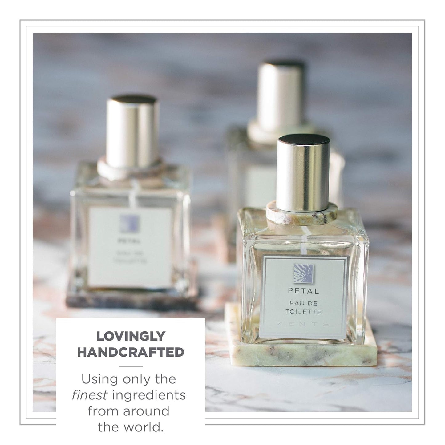 Zents Eau de Parfum (Petal) for Women & Men | Long-Lasting Clean Fragrance with Lily of the Valley, Rose & Lemon | Floral & Fresh Scent | 1.69 oz