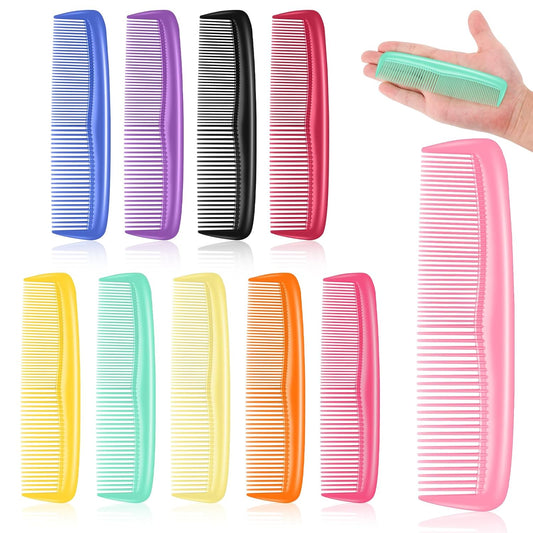 HOFASON 500 Pack Combs Bulk for Women Kids, Individually Wrapped Plastic Pocket Hair Combs Set Small Bulk Travel Combs for Styling, Homeless, Hotel, Shelter, Nursing Home, Charity, 10 Colors