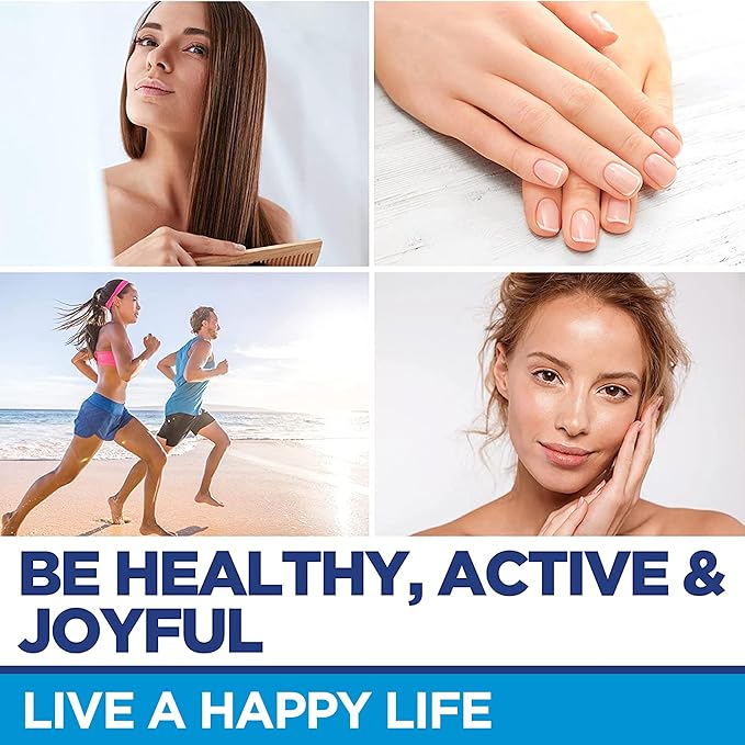 Biotin Collagen Keratin Gummies - Multivitamin Natural for Hair, Skin & Nails with Vitamin A, D, B7 - Anti Aging Collagen Gummy Vitamins for Men & Women, Hair & Nail Growth Supplement - 60 Gummy Bears