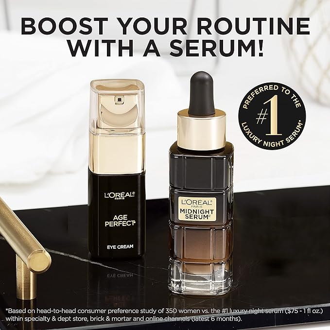 L'Oreal Paris Age Perfect Anti-Aging Under Eye Cream, Vitamin E, Antioxidants, Reduces Dark Circles, Puffiness, Age Perfect Cell Renewal, sensitive skin, Dermatologist Tested, Paraben Free, 1.7 fl oz