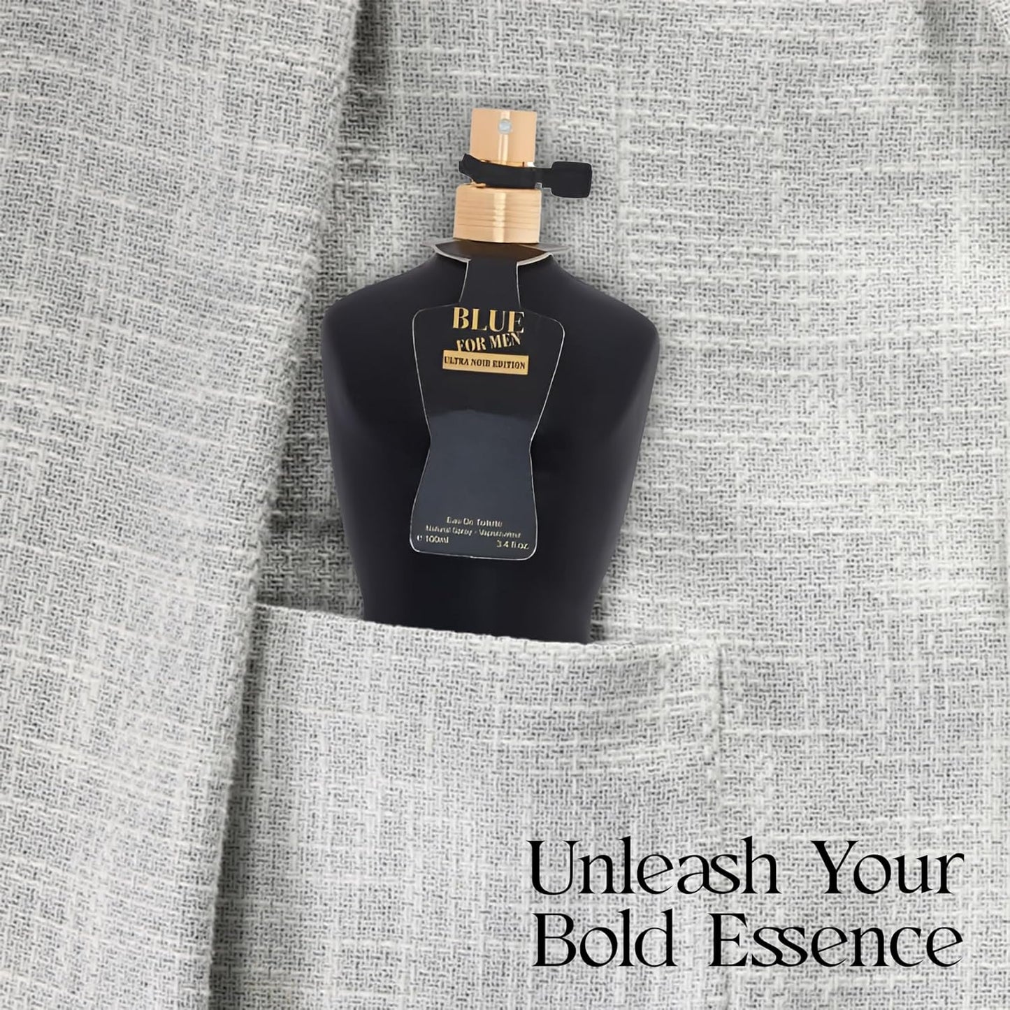 Blue Men Ultra Noir Edtion Sensual Woody Fragrance for Men | Long Lasting Cologne Aromatic Scent, Eau de Parfum Natural Spray - Great Holiday Gift, 3.4 Fl Oz/100 Ml