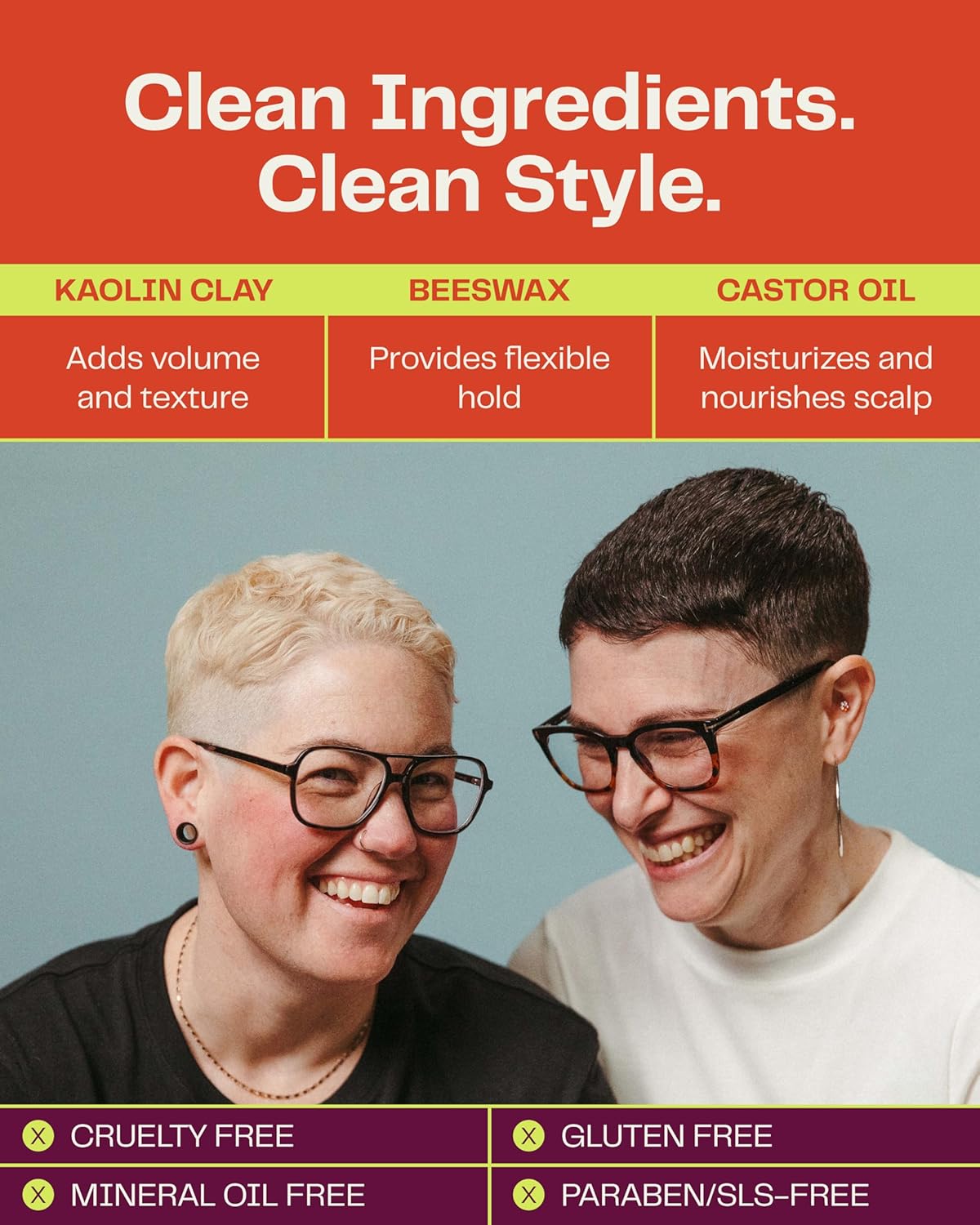 Barb Soft Clay Pomade for Women and Men - Medium Hold Hair Pomade Styling Clay for Thin and Thick Hair - Non-Sticky, Water-Based - Fragrance Free - 2 oz