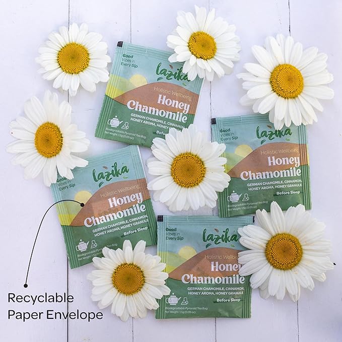 Lazika Herbal Tea Variety Pack with Lovely Presentation Box, 54 Counts, Relaxation Tea Assortment Gift Set, Premium Collection with Pyramid Infuser Bag, Handcrafted