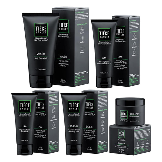 Tiege Hanley Men’s Skin Care Set 30 & 90 Days Routine (90 Day Routine - 5 Piece Set)