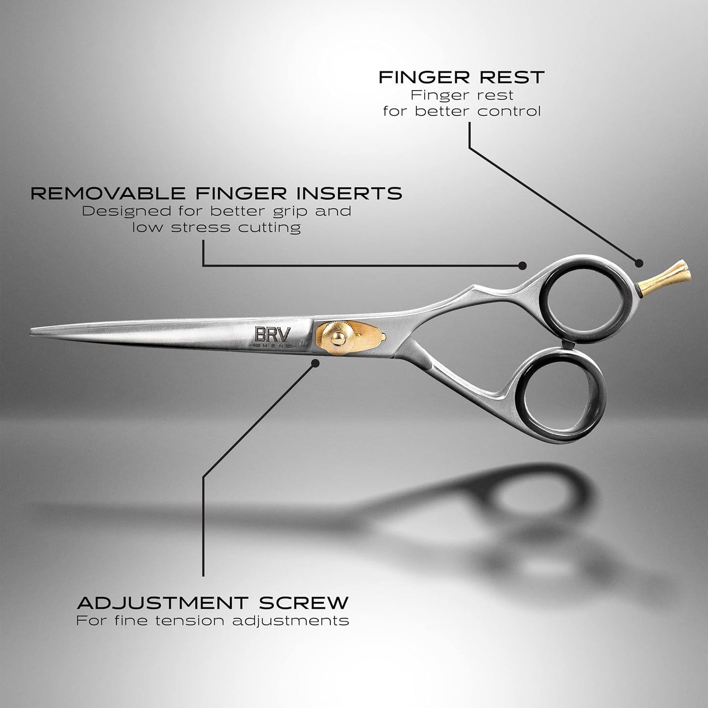 Razor Sharp Hair Scissors - 6.5" - Hand Sharpened & Hand Polished - 100% Stainless Steel - RIGHT HANDED (Silver)