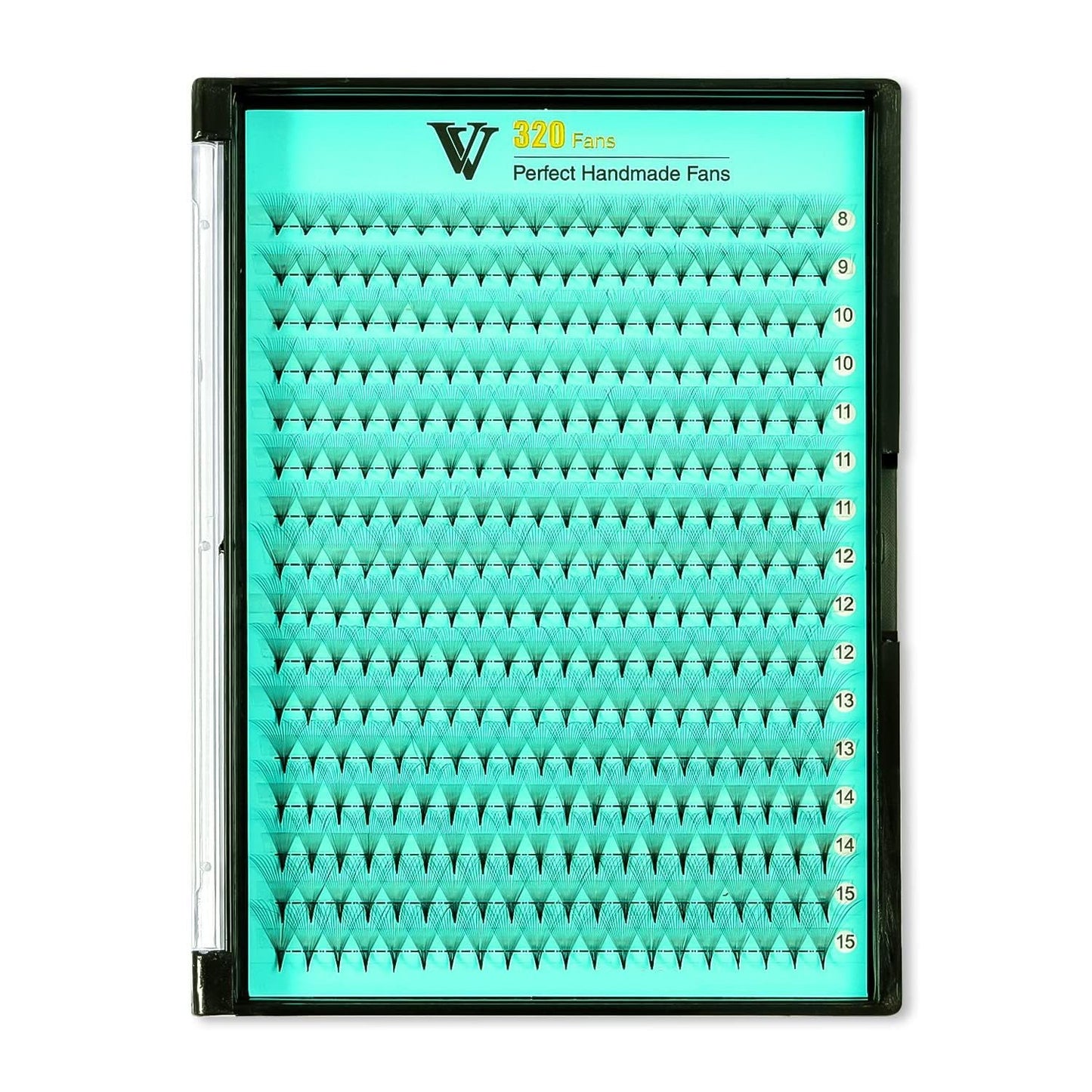 VAVALASH Premade Fans Eyelash Extensions 320 Fans 16D 20D 0.05 Thickness C/D Curl Middle Stem Heat Bonded Premade Fans Russian Volume Lash Extensions (320 Fans-16D-0.05-D-13mm)