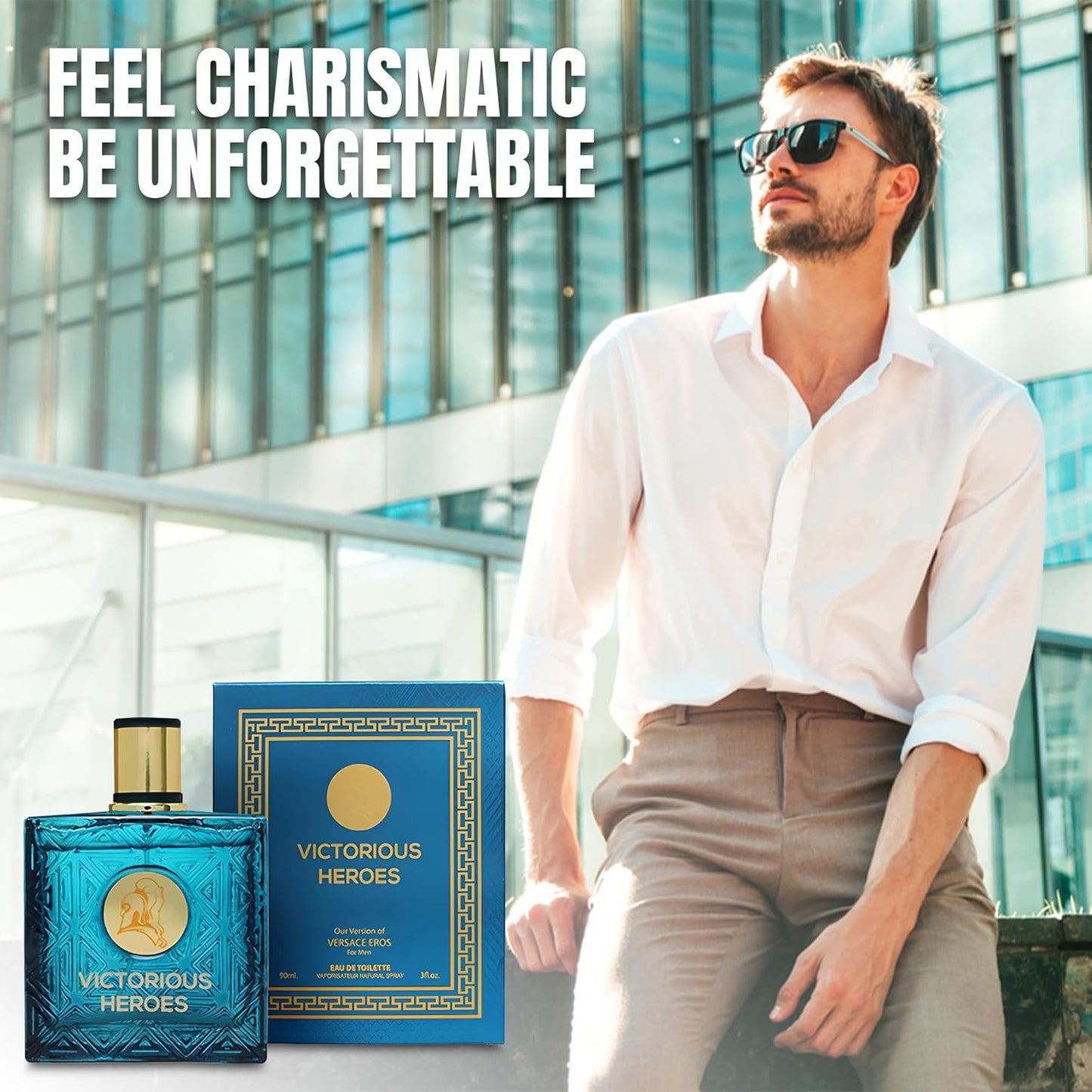 Victorious Heroes Men Cologne Fresh Scent Eau De Toilette Spray, Fragrance For Men Long-Lasting Cologne Choice For Daily Wear Elegant 100ml Bottle