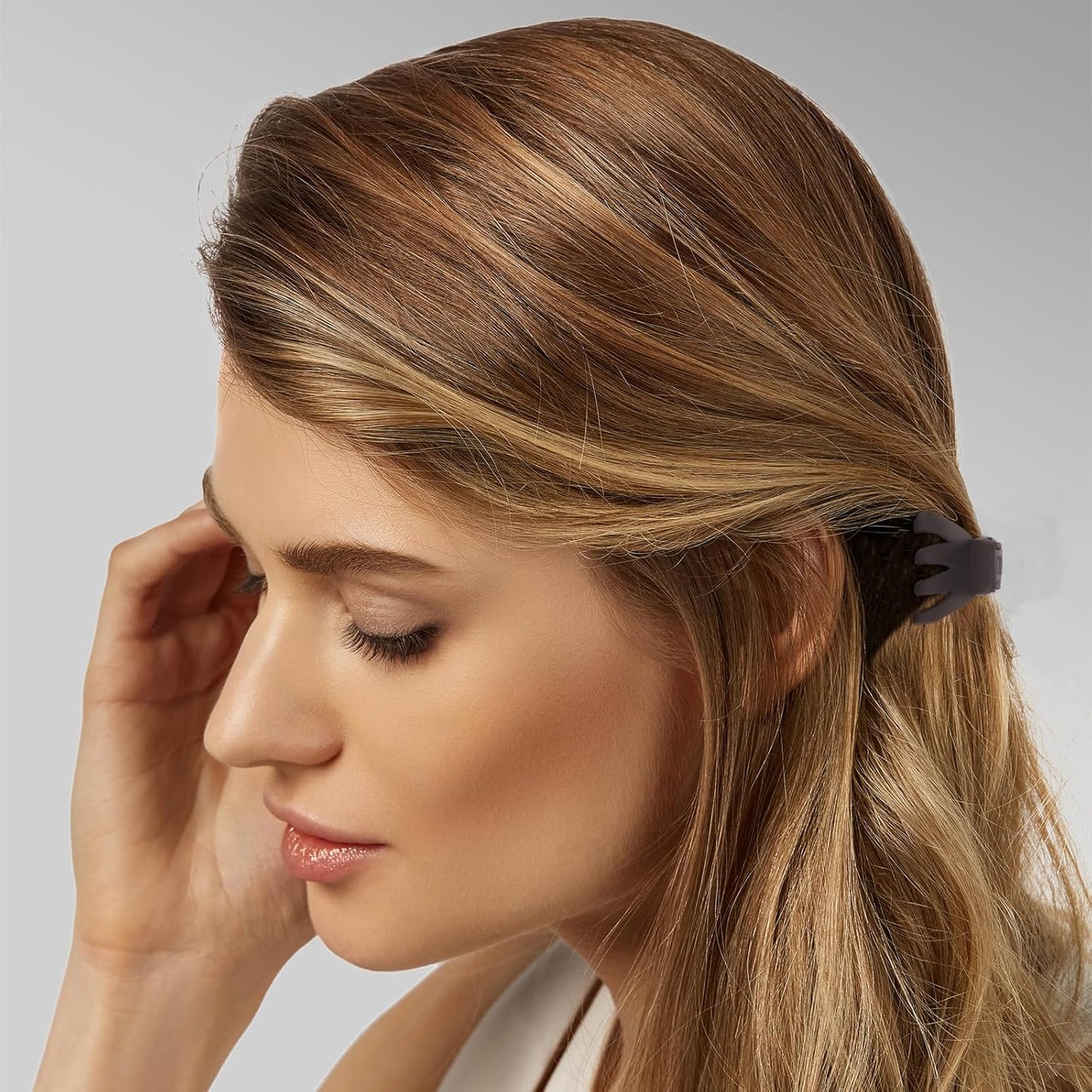 Cobahom 12 Pack Small Hair Claw Clips 1.2 Inch Matte Hair Clips for Thin Hair No-Slip Mini Hair Clip Hair Styling Accessories for Women and Girls (Matte Chocolate)