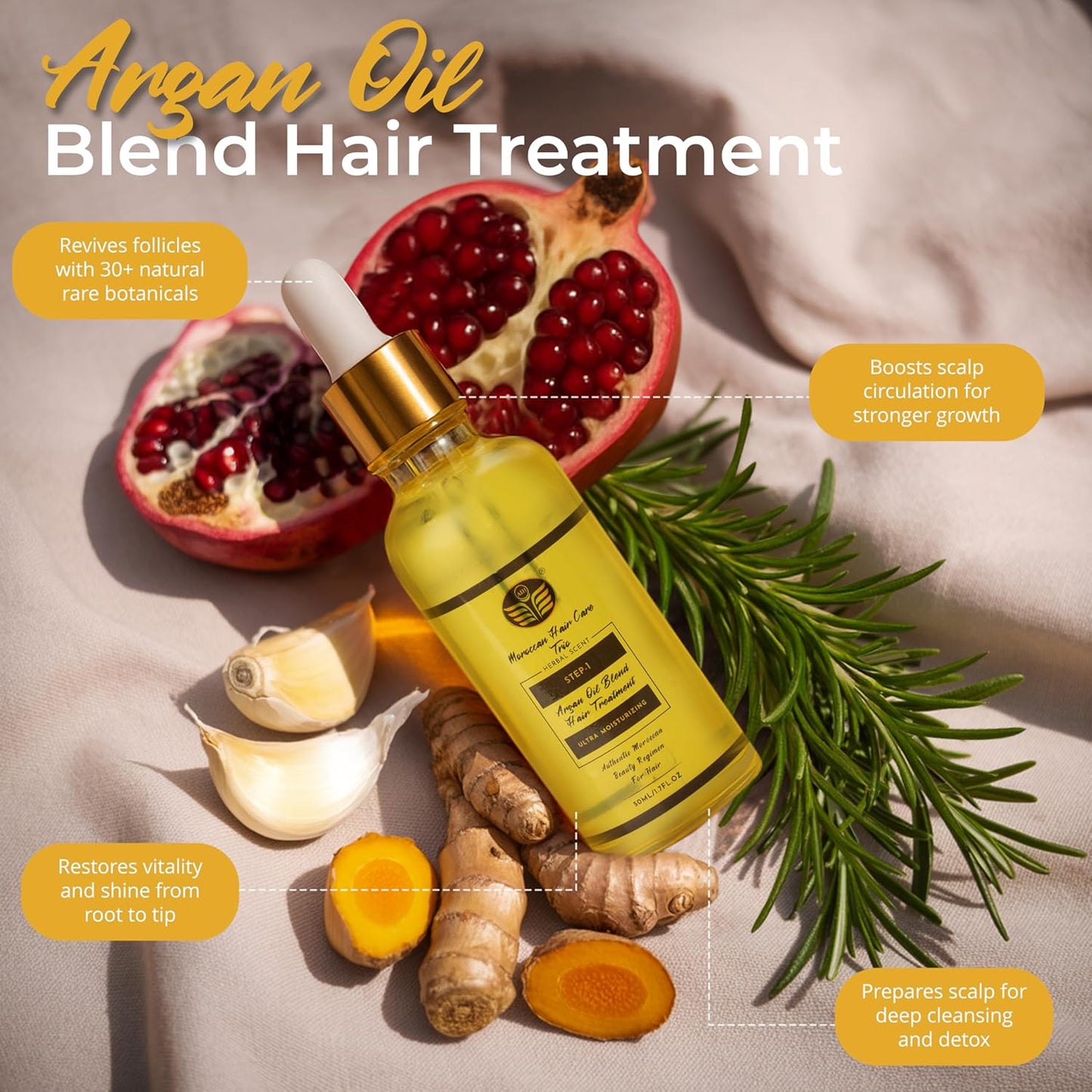 Moroccan Oil Hair Care Trio – Premium 3-Step Argan Oil Hair Treatment Kit for Scalp & Follicle Health – Herbal Shampoo, Leave-In Rinse & 30+ Botanicals – Sulfate-Free, Dermatologist Approved