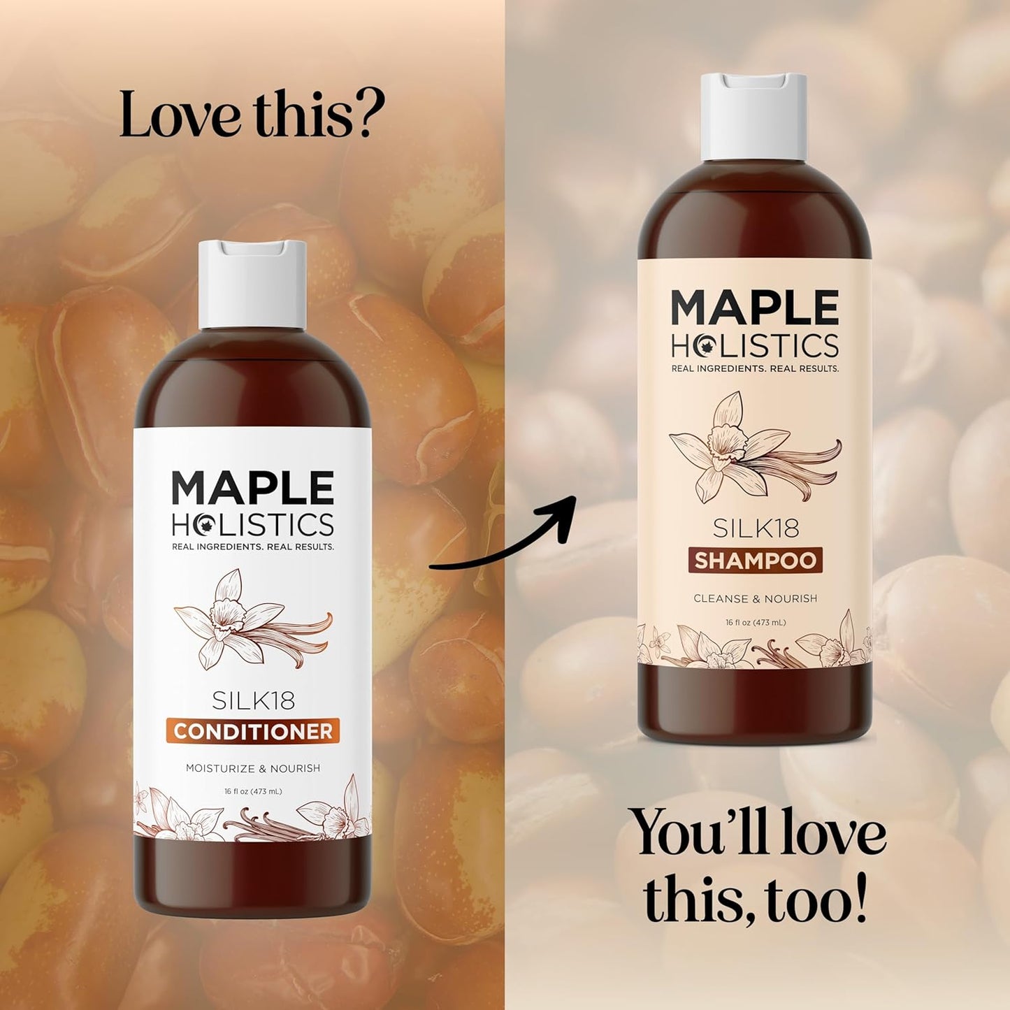 Silk Protein Conditioner for Damaged Hair - Ultra Moisturizing Conditioner for Dry Hair with Deeply Nourishing Shea Butter Argan Oil Green Tea & Aloe - Helps Define Curls & Control Frizz (16 Fl Oz)