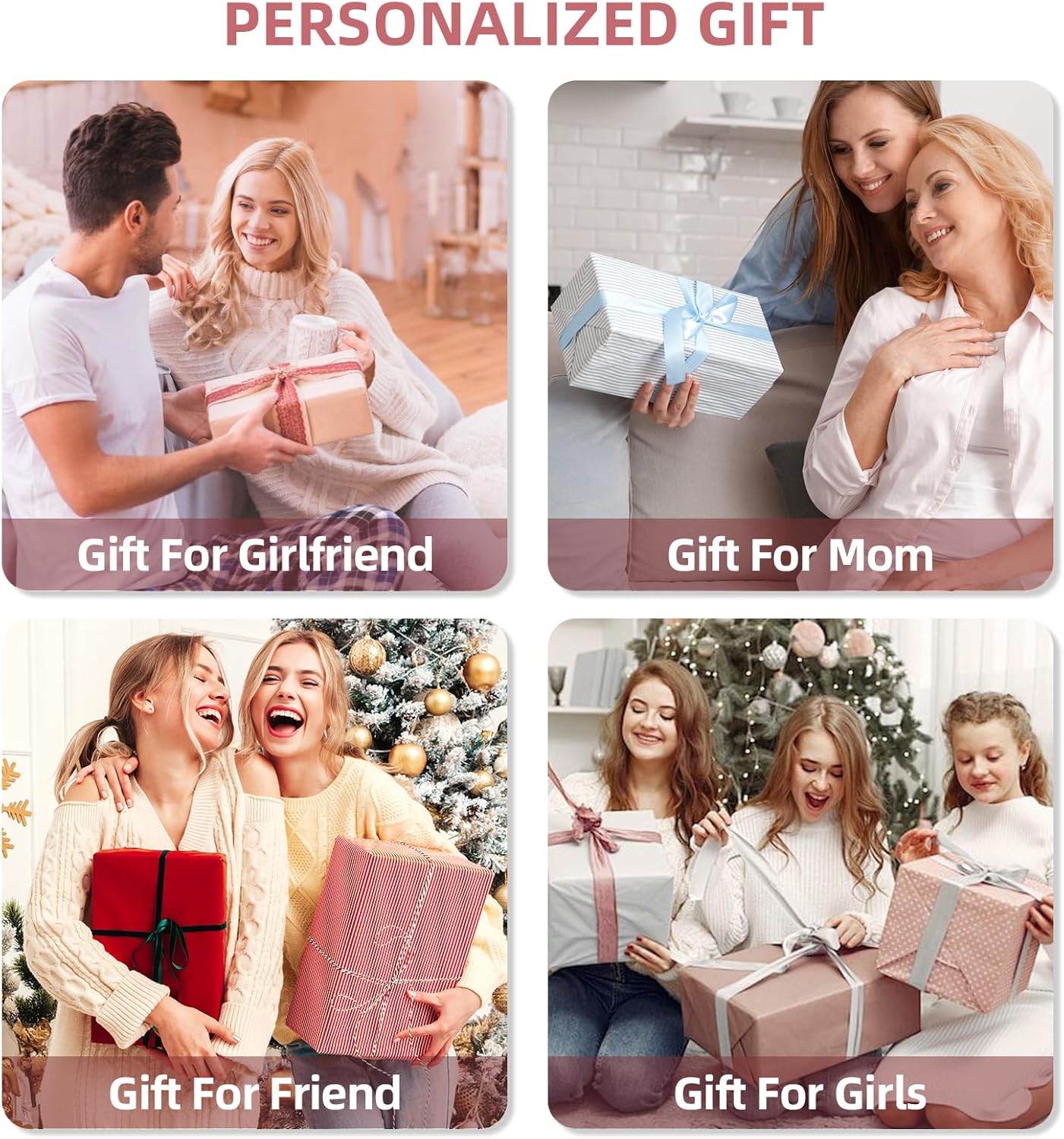 Gifts for Teen Girl, Initial Travel Duffle Bag, Personalized Women Weekender Overnight Bags, Gift for Daughter Kid Girl Wife Friend（Pink,E)