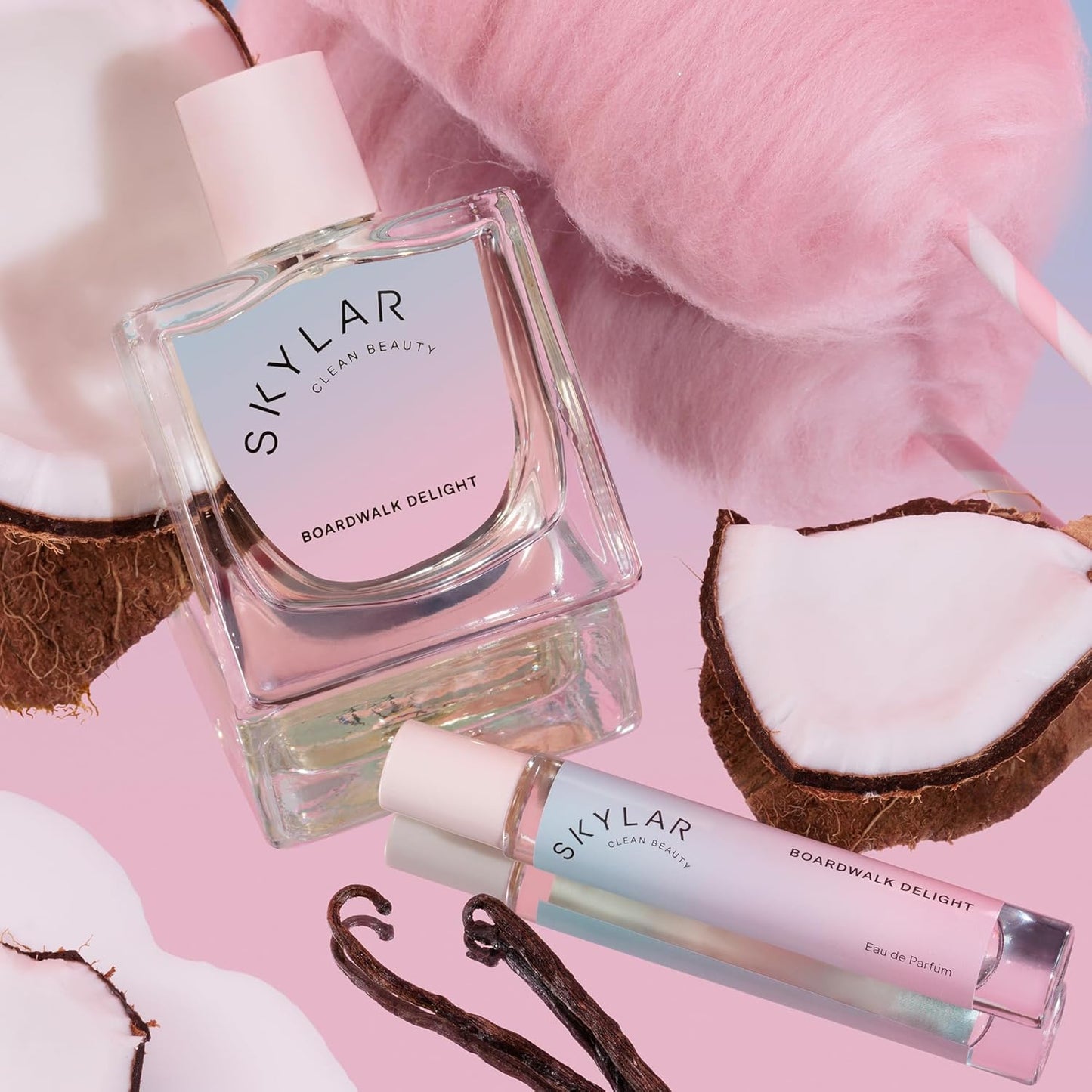 Skylar Boardwalk Delight Eau de Parfum - Hypoallergenic & Clean Perfume for Women & Men, Vegan & Safe for Sensitive Skin - Notes of Cotton Candy, Vanilla & Coconut Milk - 50mL /1.7 Fl oz