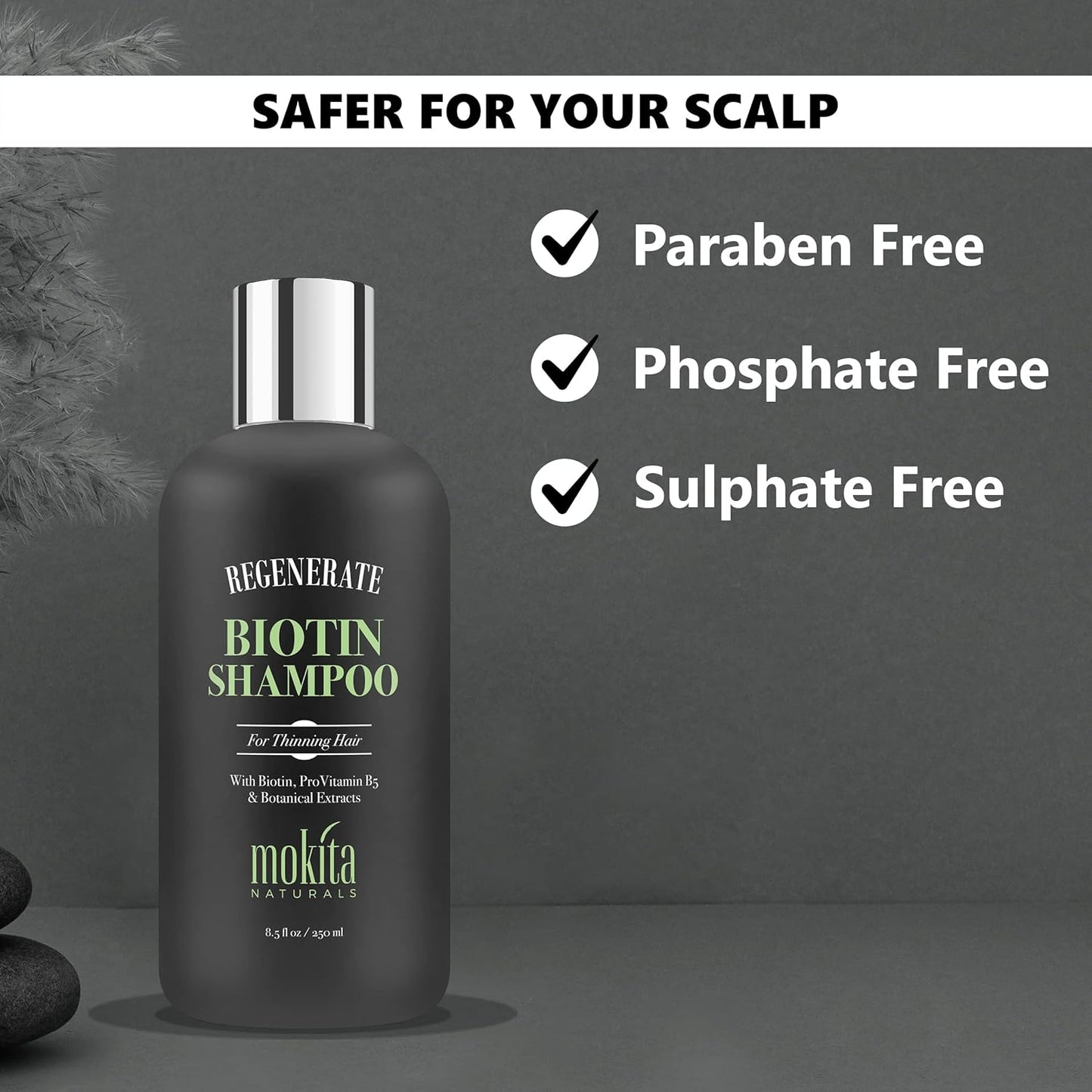 Hair Volumizing and Regrowth Shampoo for Thinning Hair, Sulfate-Free & Vegan-Friendly, 8.5 Ounces