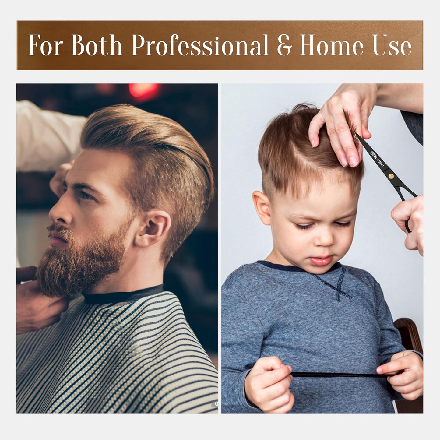 Facón Hair Cutting Scissors - Professional Hair Scissors 6.5 Inch Razor Edge Barber Shears Salon Hair Cutting Shears - Japanese Stainless Steel - Precision Cutting Premium Shears for Men, Women & Kids