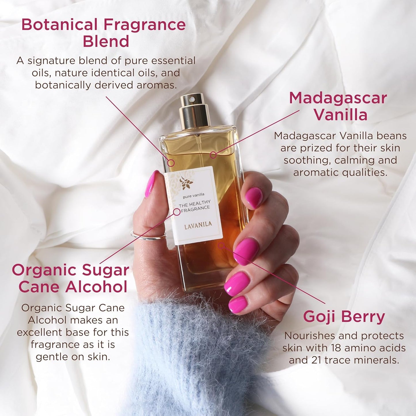 Lavanila Pure Vanilla Perfume for Women, 1.7 oz / 50 ml - Pure Madagascar Vanilla & Creamy Tonka Bean Fragrance, Clean and Natural Eau de Parfum Made In USA