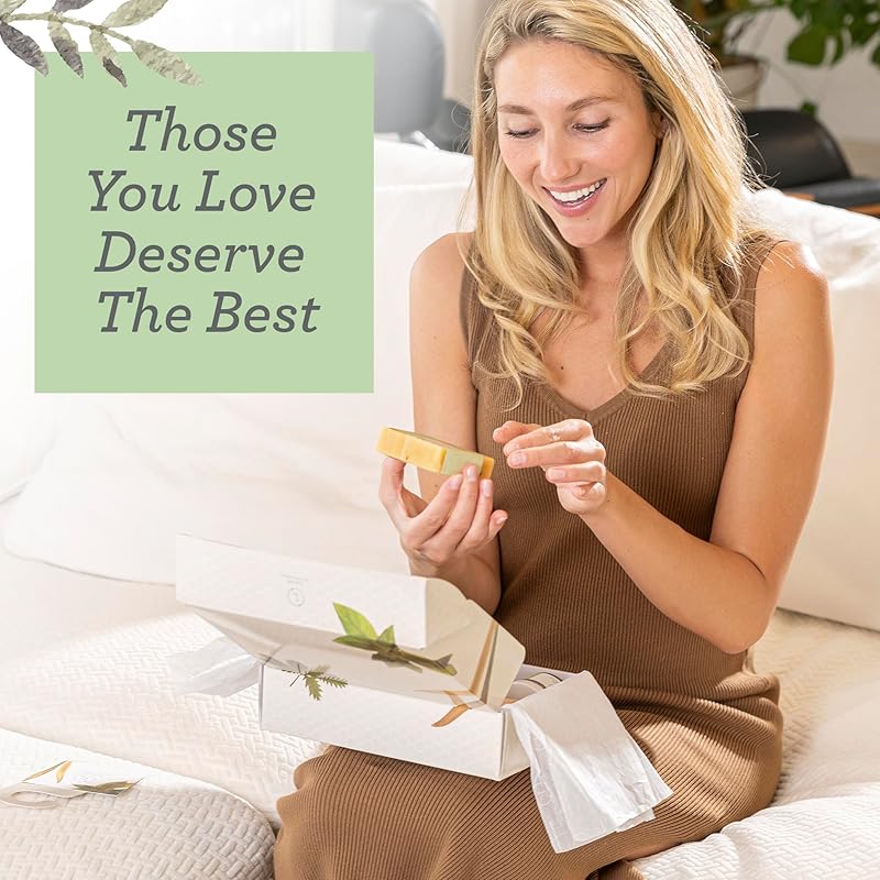 Lizush Lemongrass 6-Piece Spa Gift Set for Women - Relaxing Self-Care Basket, Luxury Handmade Body Care Items for Premium Relaxation - With Love - Handmade in the USA