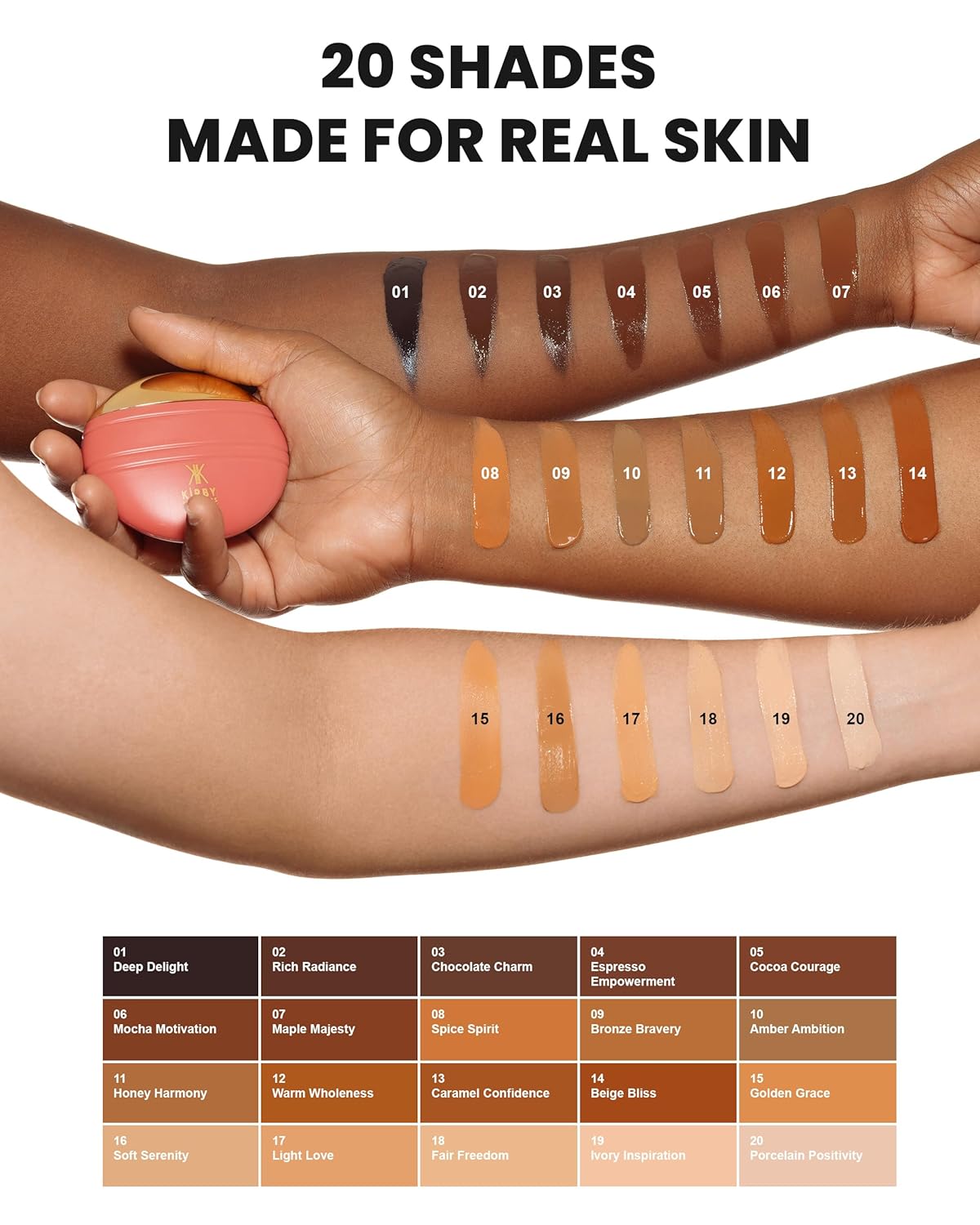 Konfident Glow Skin Tint – Ivory Inspiration Hydrating Oil-Free Glass-Skin Foundation, Buildable Light-to-Medium Coverage, 30 ml – Inclusive Clean Makeup for Radiant Confidence