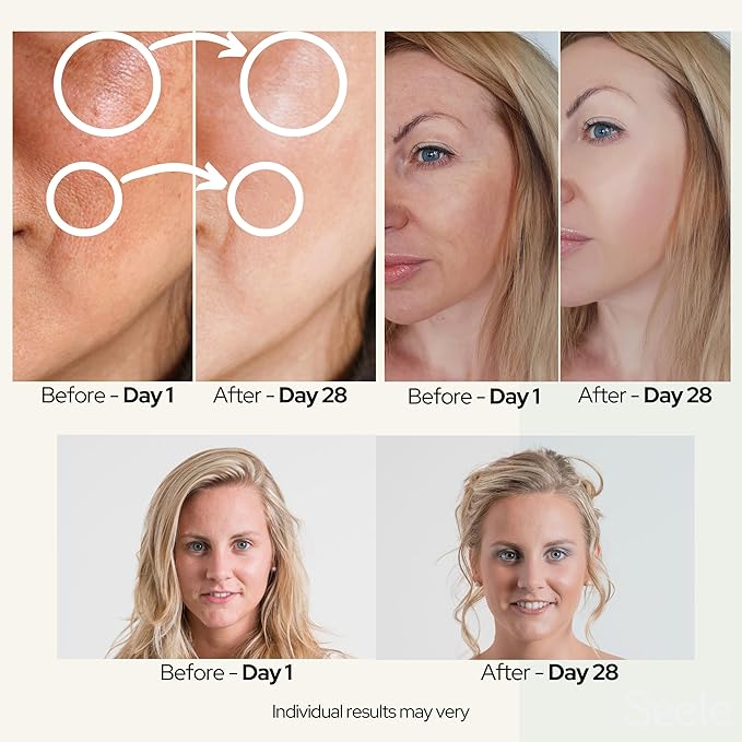 SEELE 6-in-1 Luxe Skin Transformer, Rapid Firming & Radiance, Wrinkle Smoothing, Deep Hydration, Neck Lift & Eye De-Puffing – Your Anti-Aging Solution., Apricot Crush