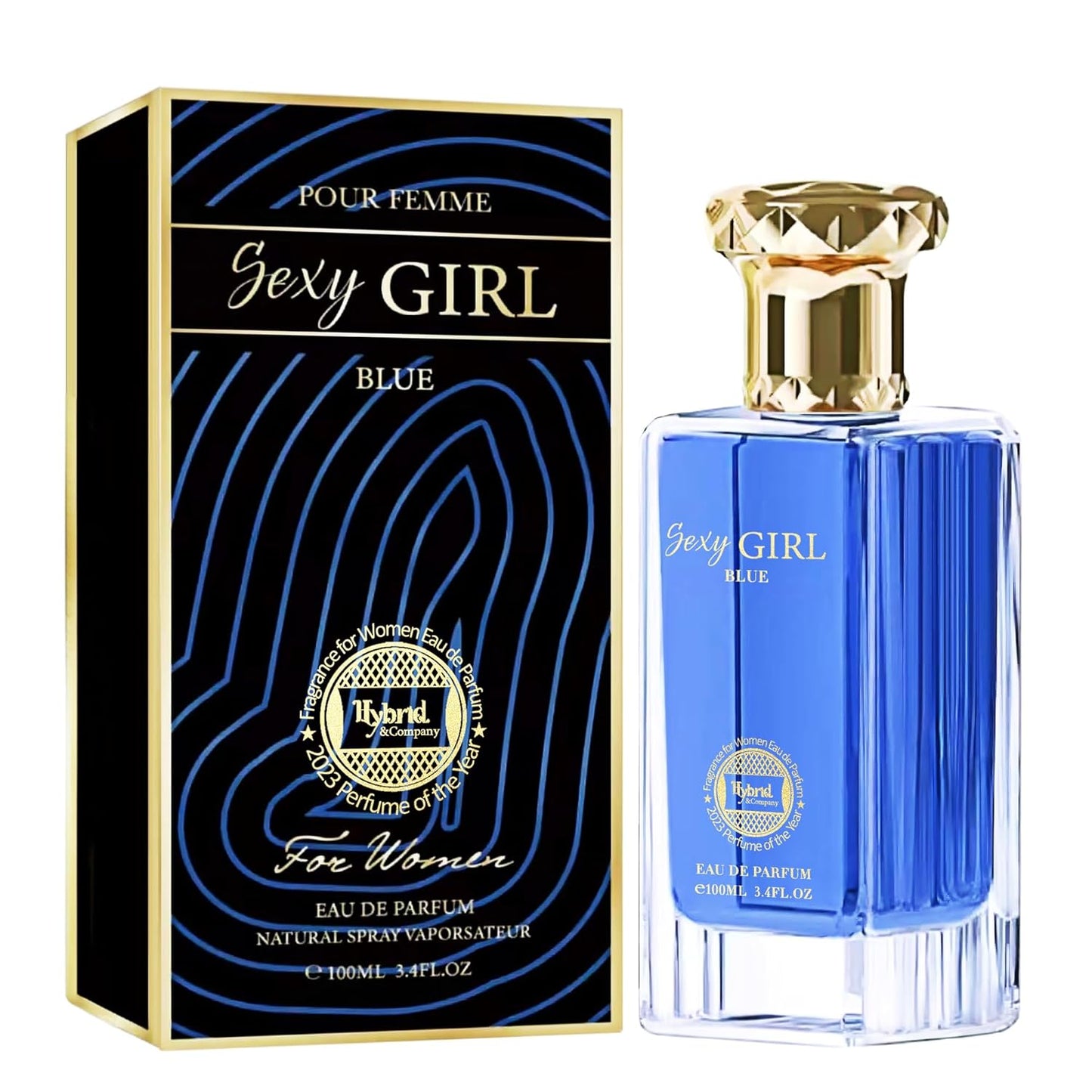 Hybrid & Company Sexy Girl Blue Pour Femme Eau De Parfum Natural Spray Vaporisateur 100ML 3.4FL.OZ