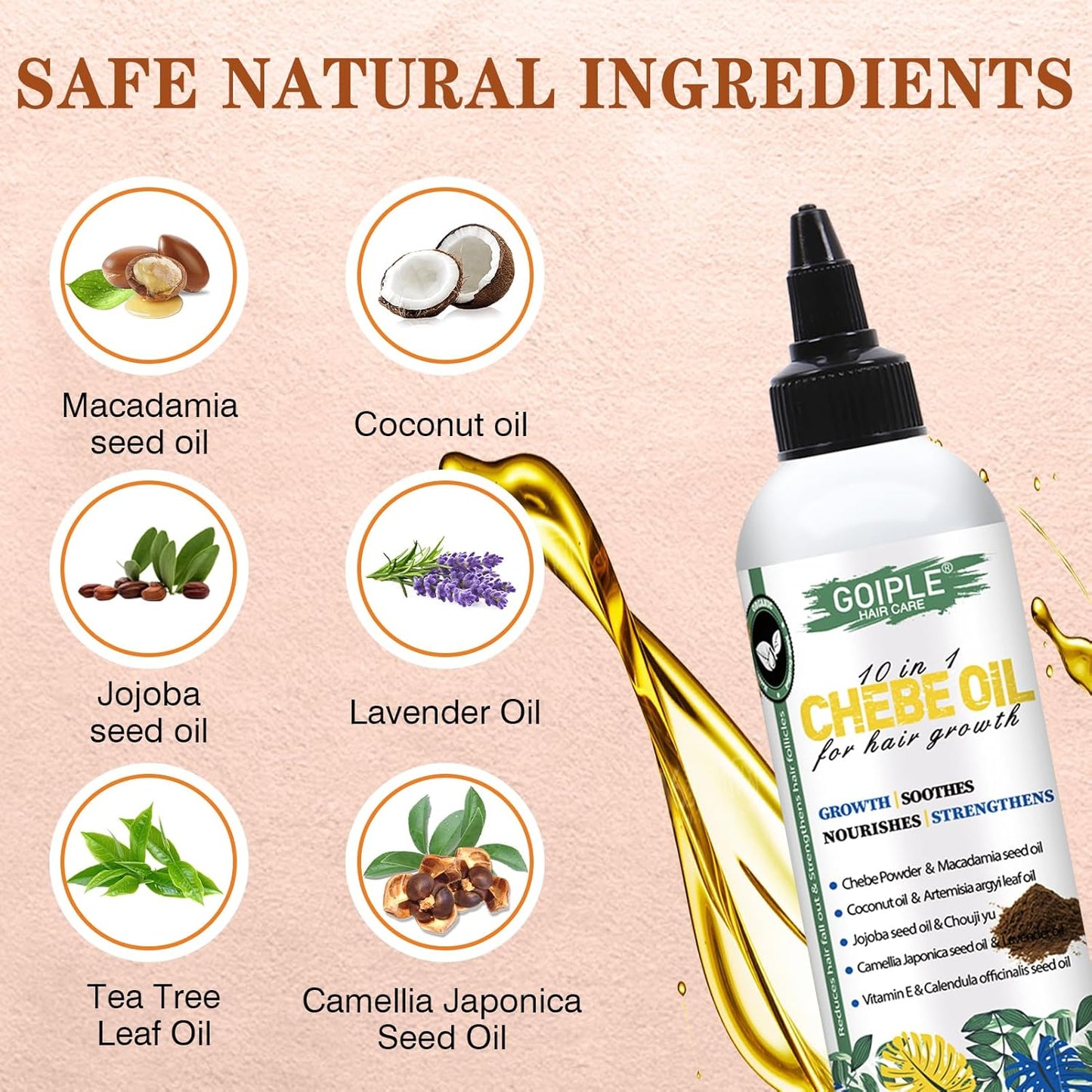 Black Castor Oil Curl Cream - Chebe Oil Promotes Hair Growth, Softens Curls, Controls Frizz, Deeply Moisturizes and Repairs Damaged Hair