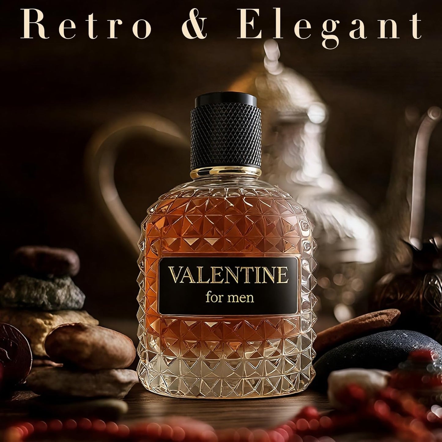 Valentine Men's Cologne–Coffee Bean, Chocolate & Hazelnut Scent Perfume for Men 3.4 Fl Oz Long Lasting Fragrance For All Occasions