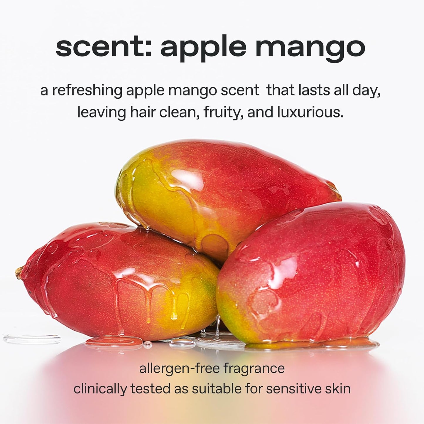 glow apple mango treatment hair mask | silicone‑free, non‑comedogenic formulation for scalp & hair | intensive moisture & smoothing for brittle | rich tropical apple‑mango scent | 8.45 fl oz